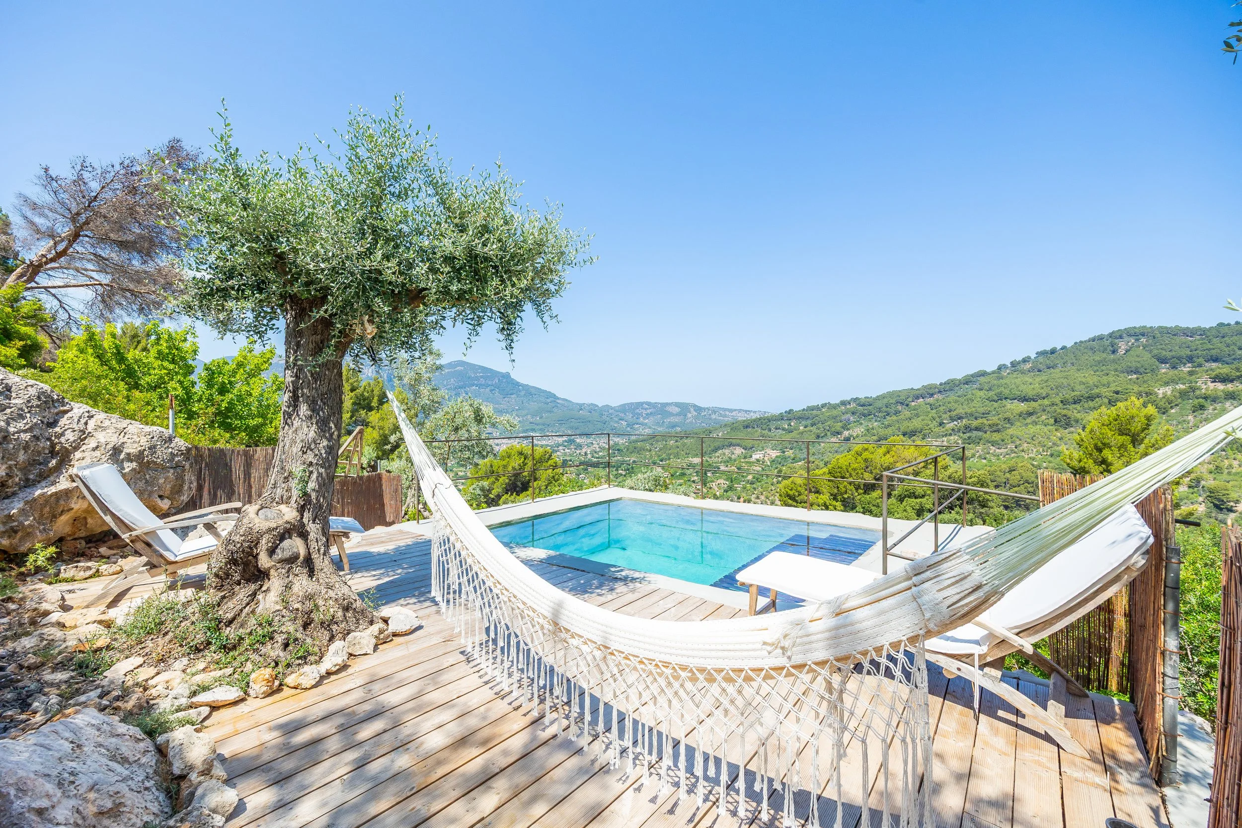 Renovated mountain house near Sóller Mallorca with panoramic views over Sóller valley real estate photography