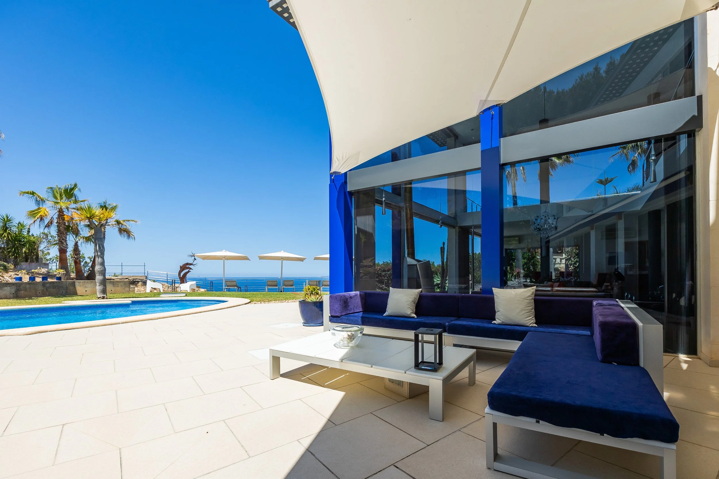 Coastal villa exterior real estate photography in Mallorca with sea views