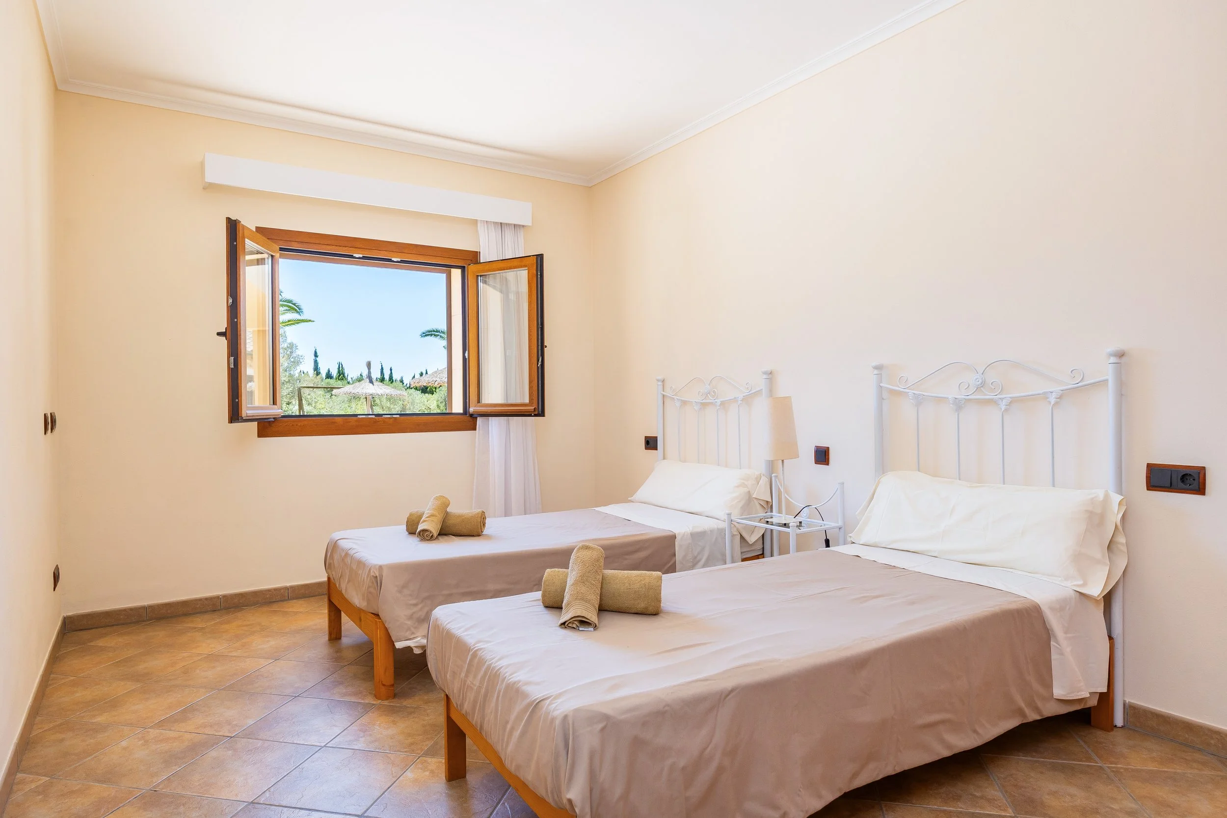 Rural house interior near Ses Salines Mallorca with natural light and Mediterranean style real estate photography