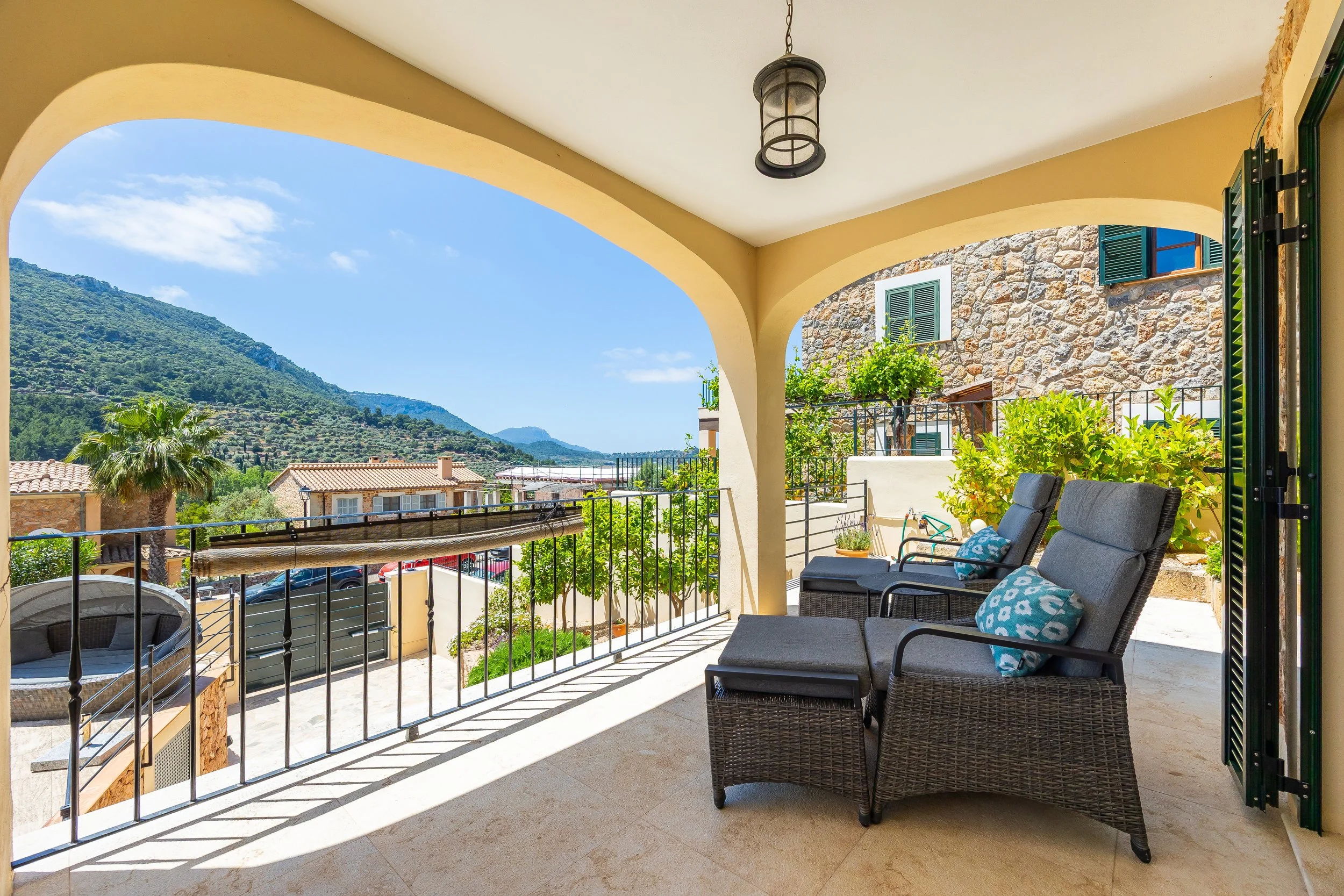 Sa Papaiona Mallorca traditional finca exterior with countryside views real estate photography