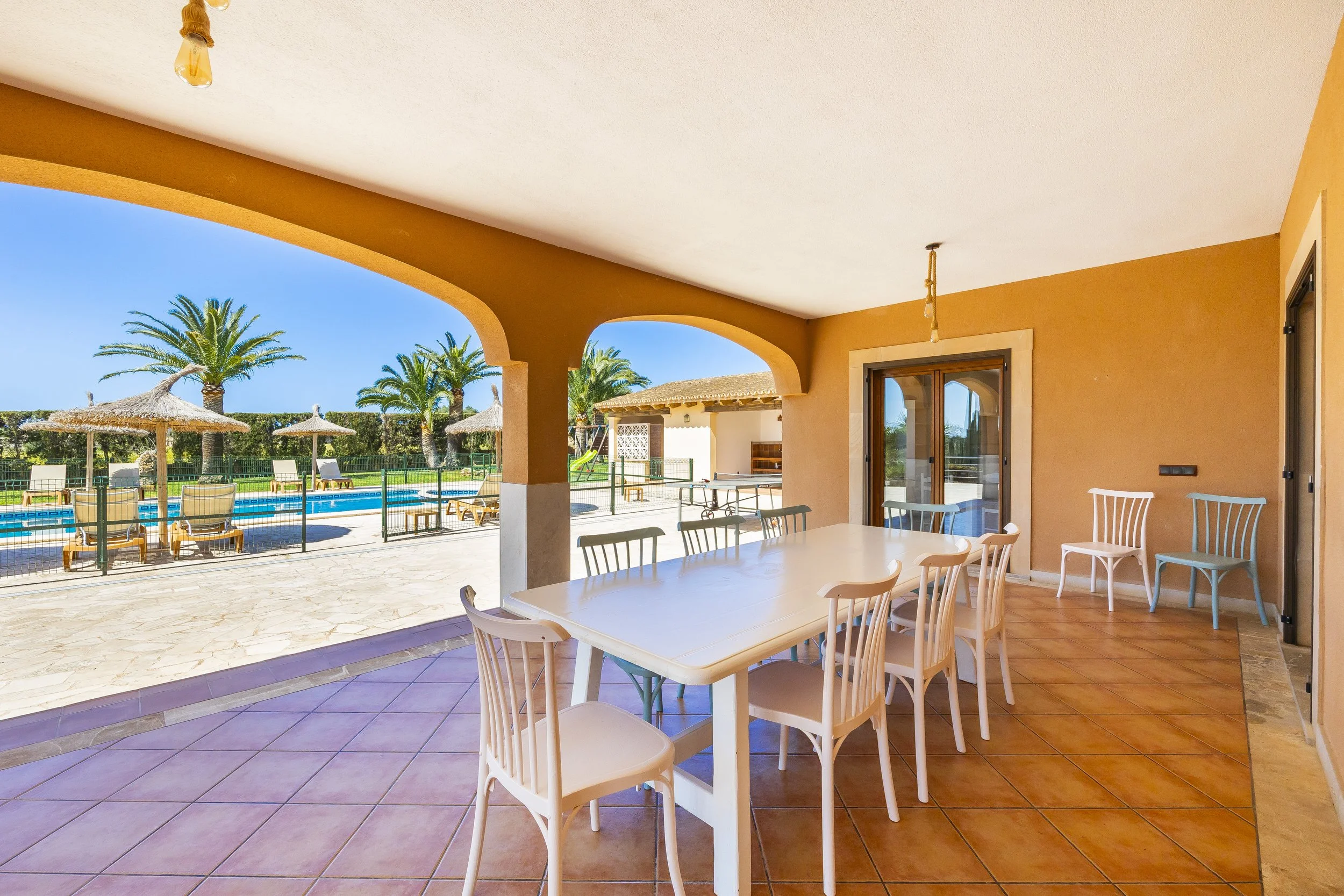 Rural house near Ses Salines Mallorca with swimming pool, garden and natural surroundings real estate photography