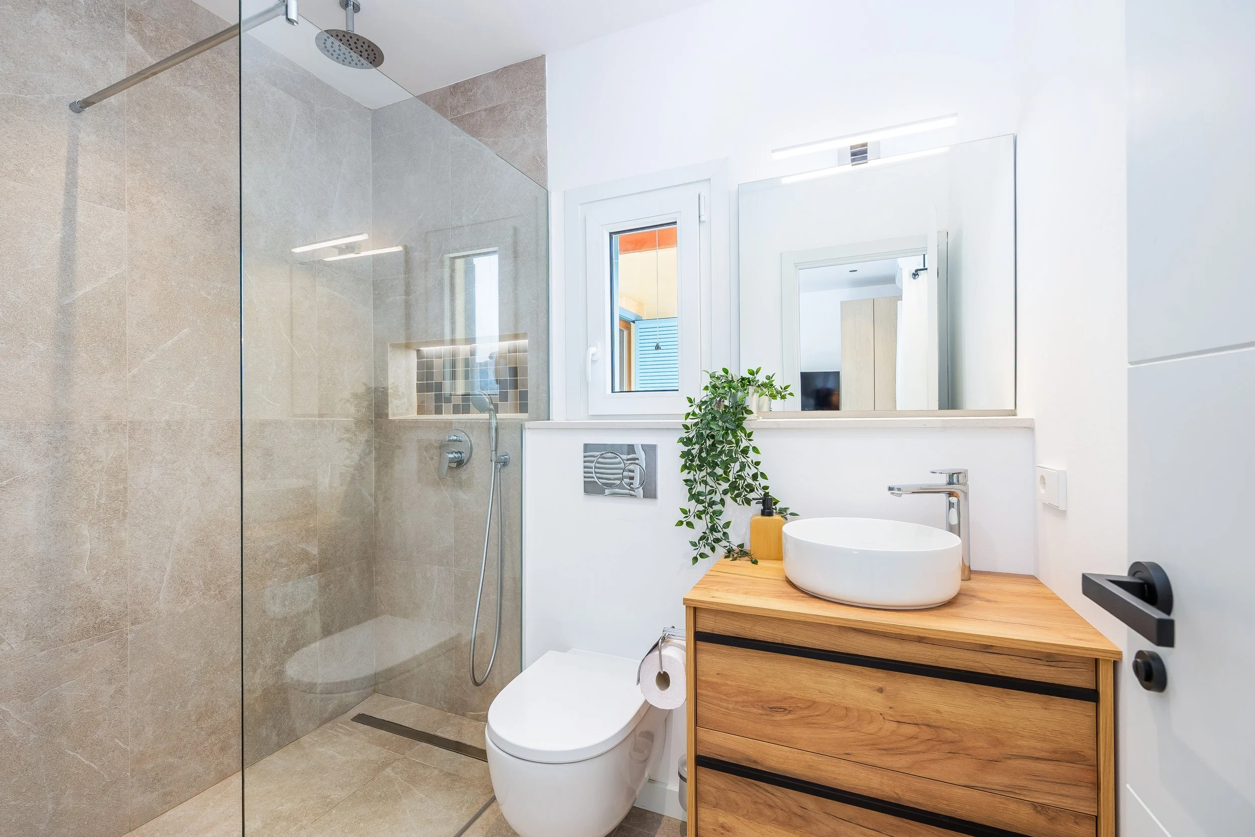 Can Gomez Mallorca renovated countryside interior with natural light and modern rustic style real estate photography