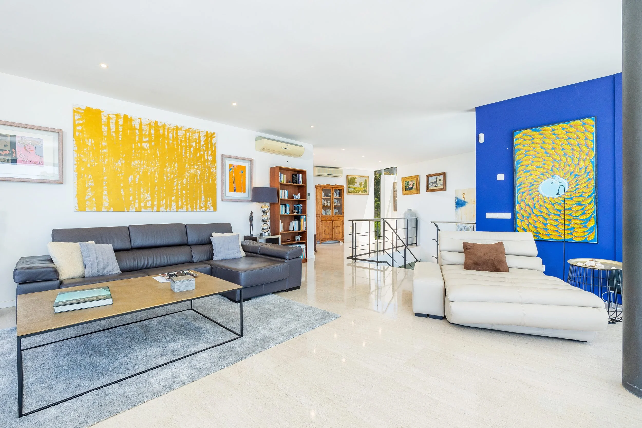 	
Luxury living room interior real estate photography in Mallorca with natural light
