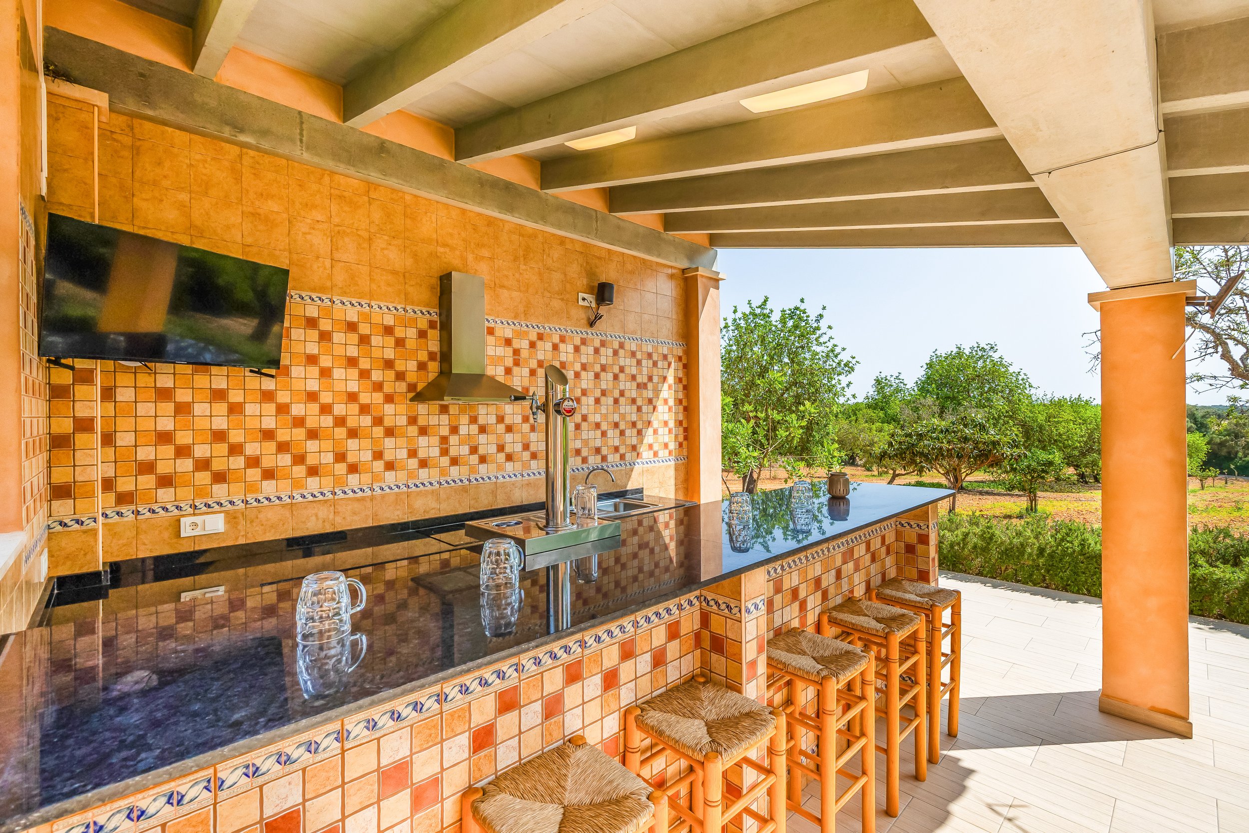 Rural house near Campos Mallorca with private pool, large plot and natural surroundings real estate photography