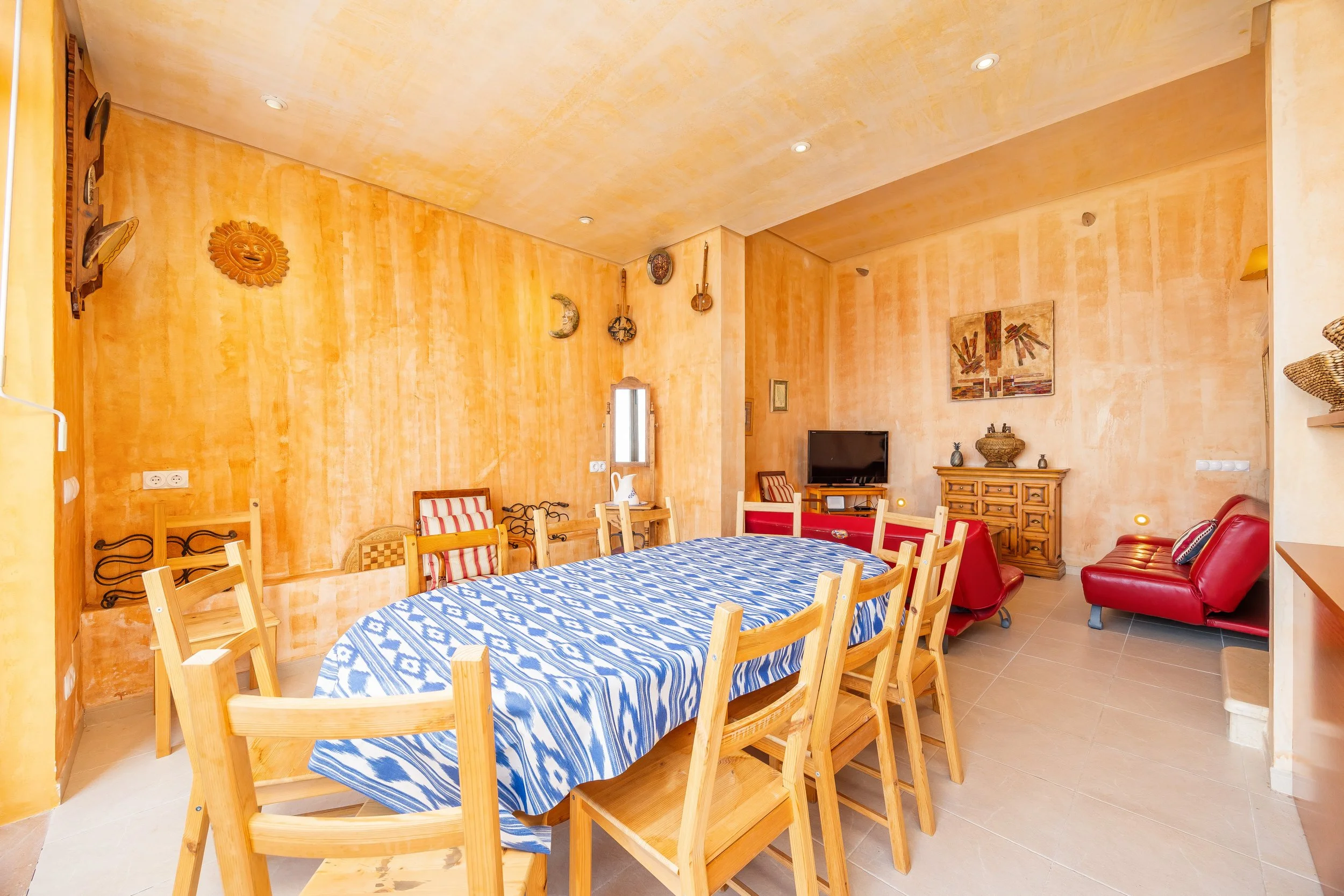 Luxury interior of Villa Cala Llamp Mallorca with modern design, natural light and sea views real estate photography