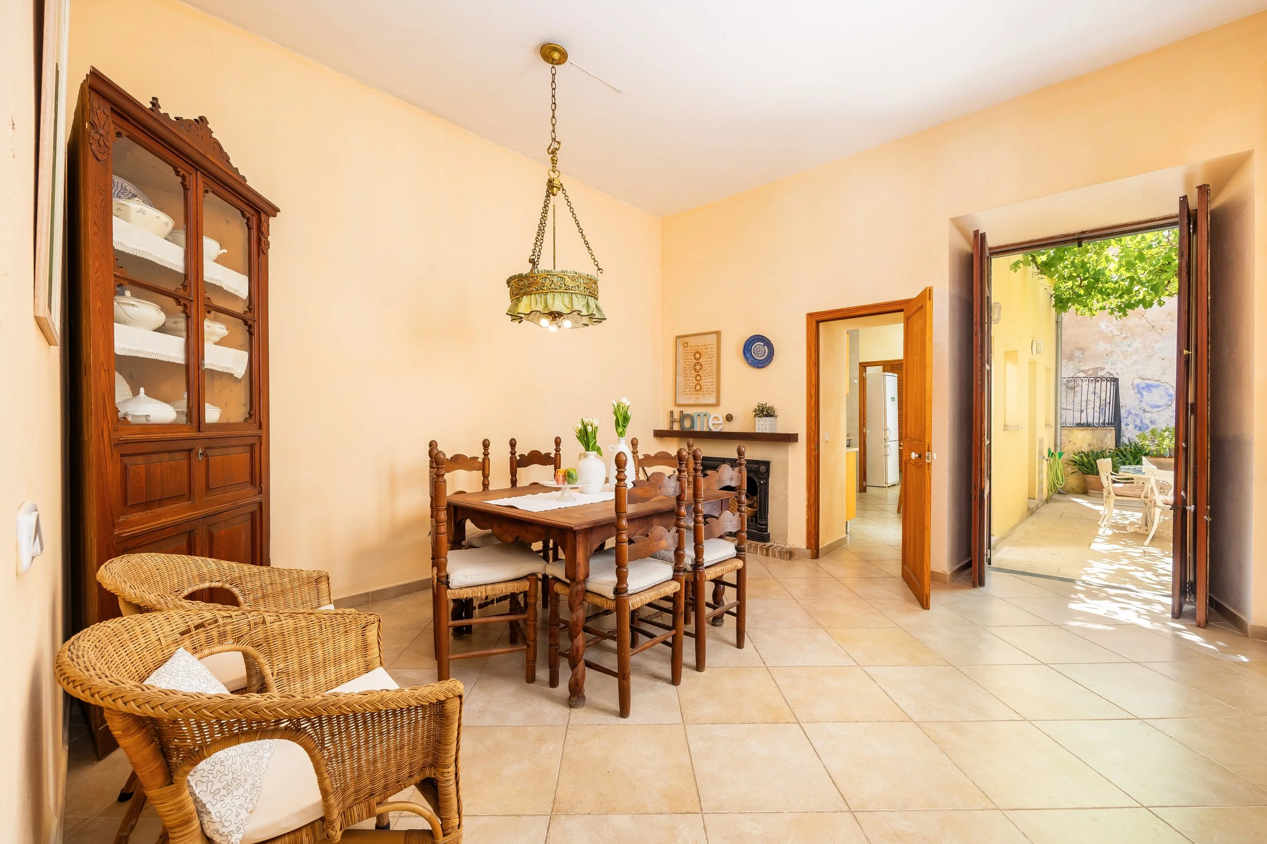 Historic interior of traditional house in Felanitx Mallorca with natural light real estate photography