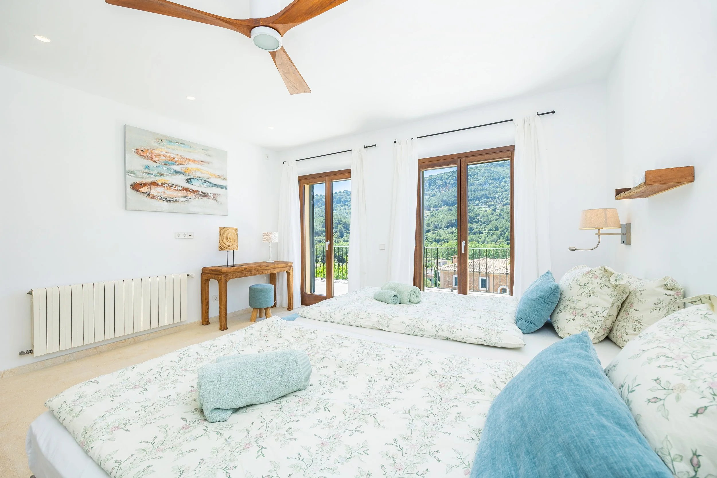 Sa Papaiona Mallorca traditional finca interior with rustic architecture and natural light real estate photography