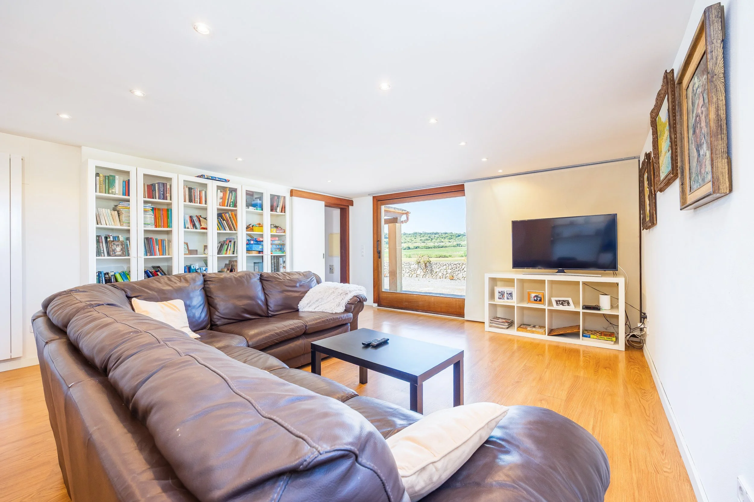 Rural house interior with natural light and traditional Mediterranean style real estate photography in Mallorca