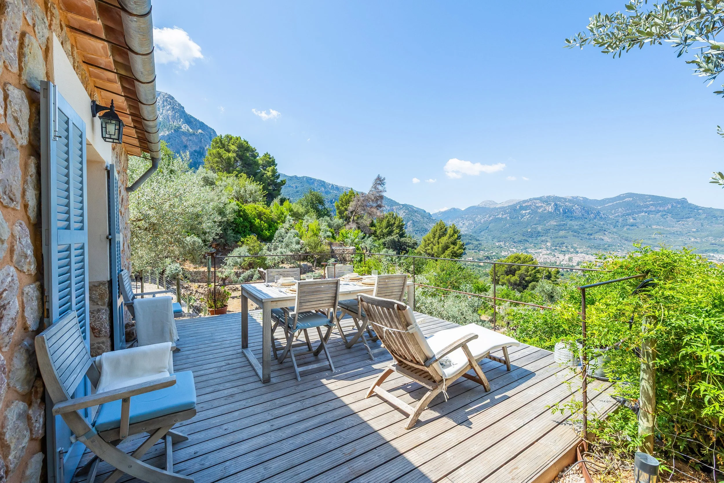 Renovated mountain house near Sóller Mallorca with panoramic views over Sóller valley real estate photography