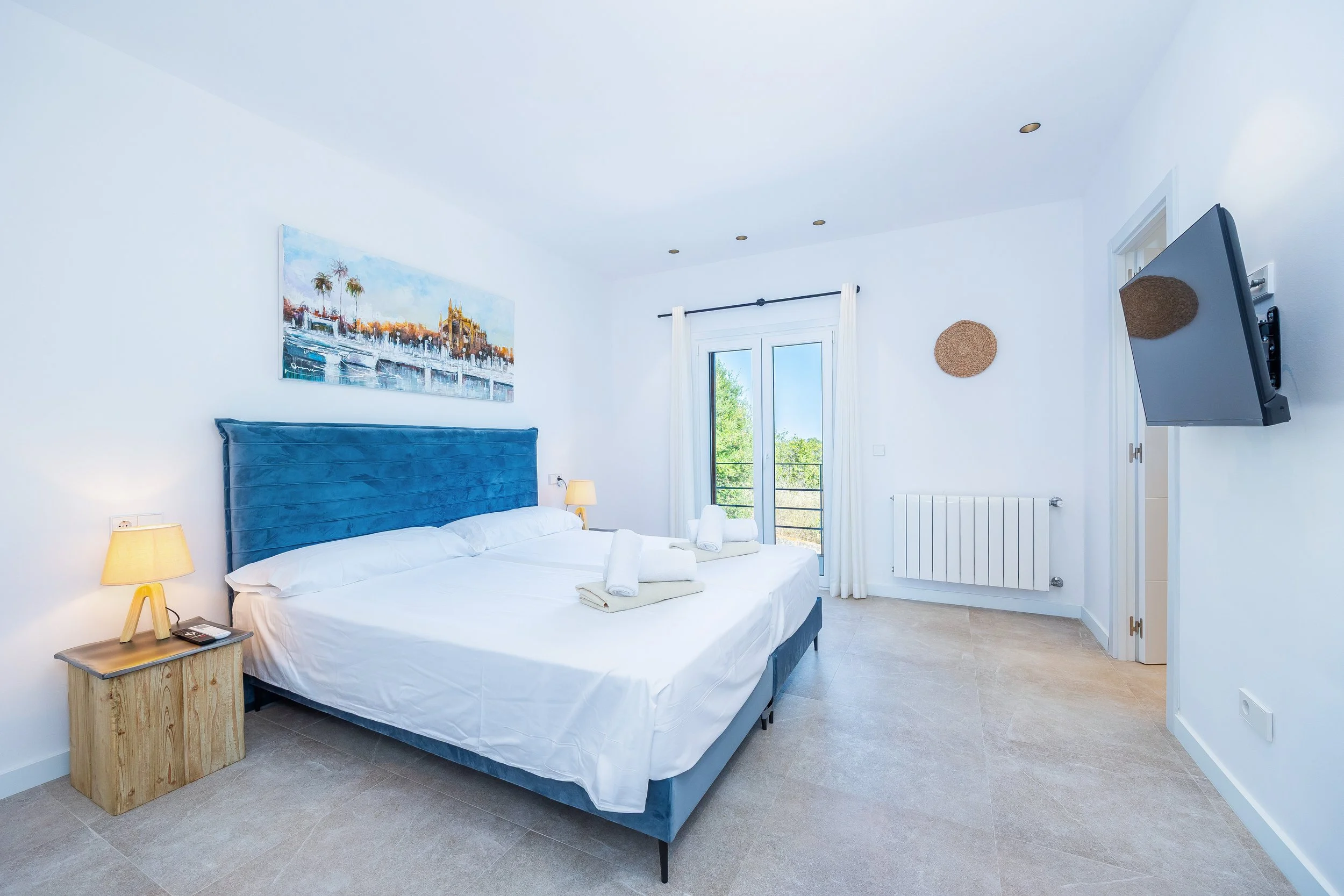 Can Gomez Mallorca renovated countryside interior with natural light and modern rustic style real estate photography