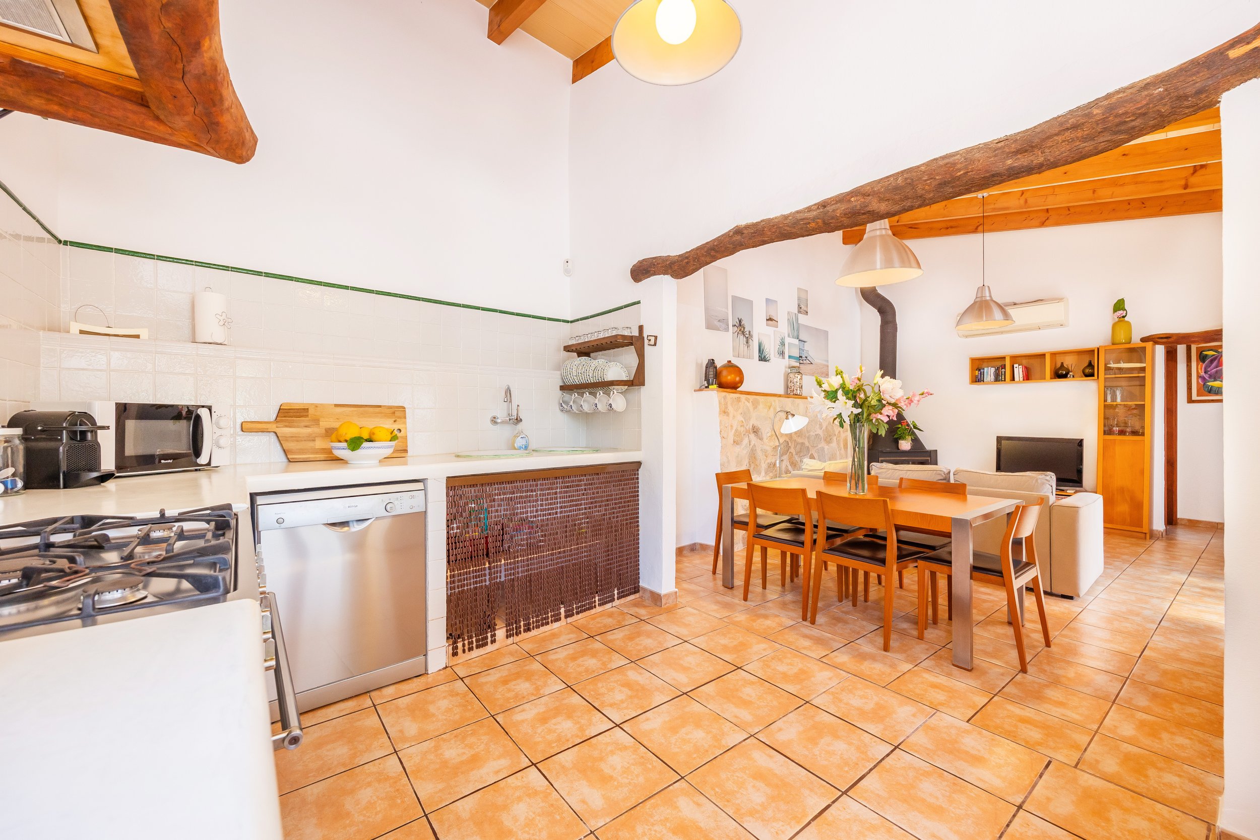 Rustic kitchen interior Mallorca finca photography