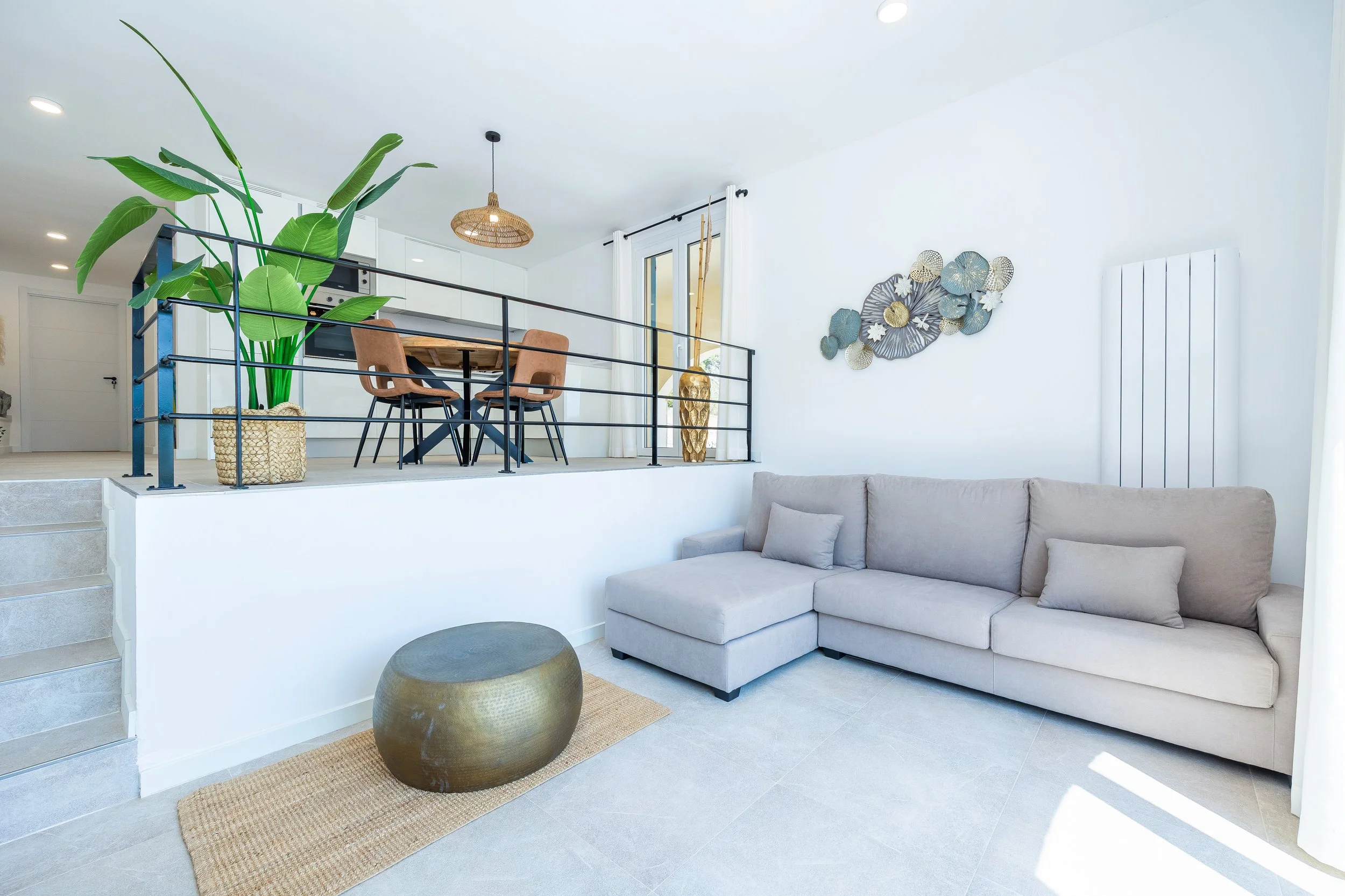 Can Gomez Mallorca renovated countryside interior with natural light and modern rustic style real estate photography