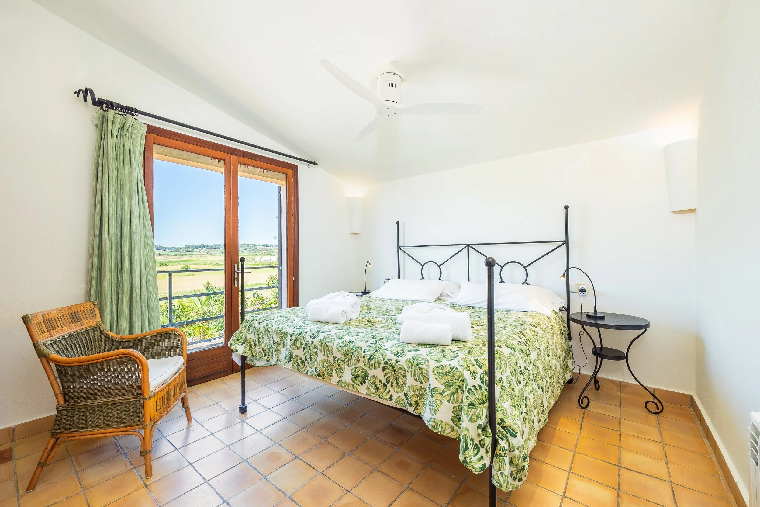 Rural house interior with natural light and traditional Mediterranean style real estate photography in Mallorca