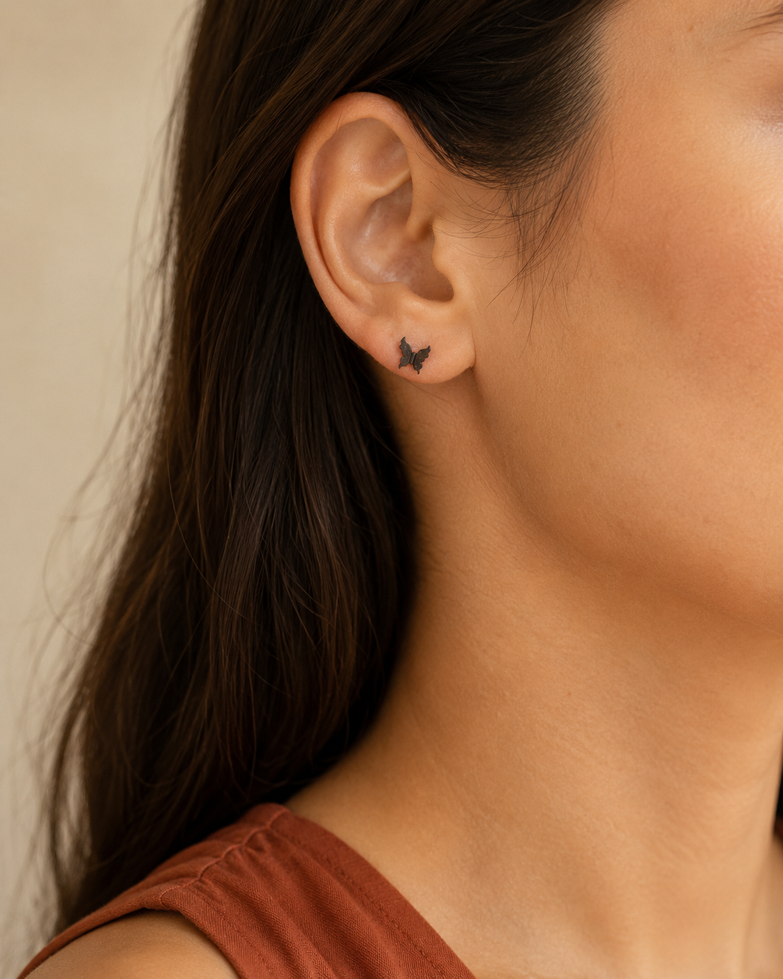 Butterfly - Coconut Shell Stud Earrings