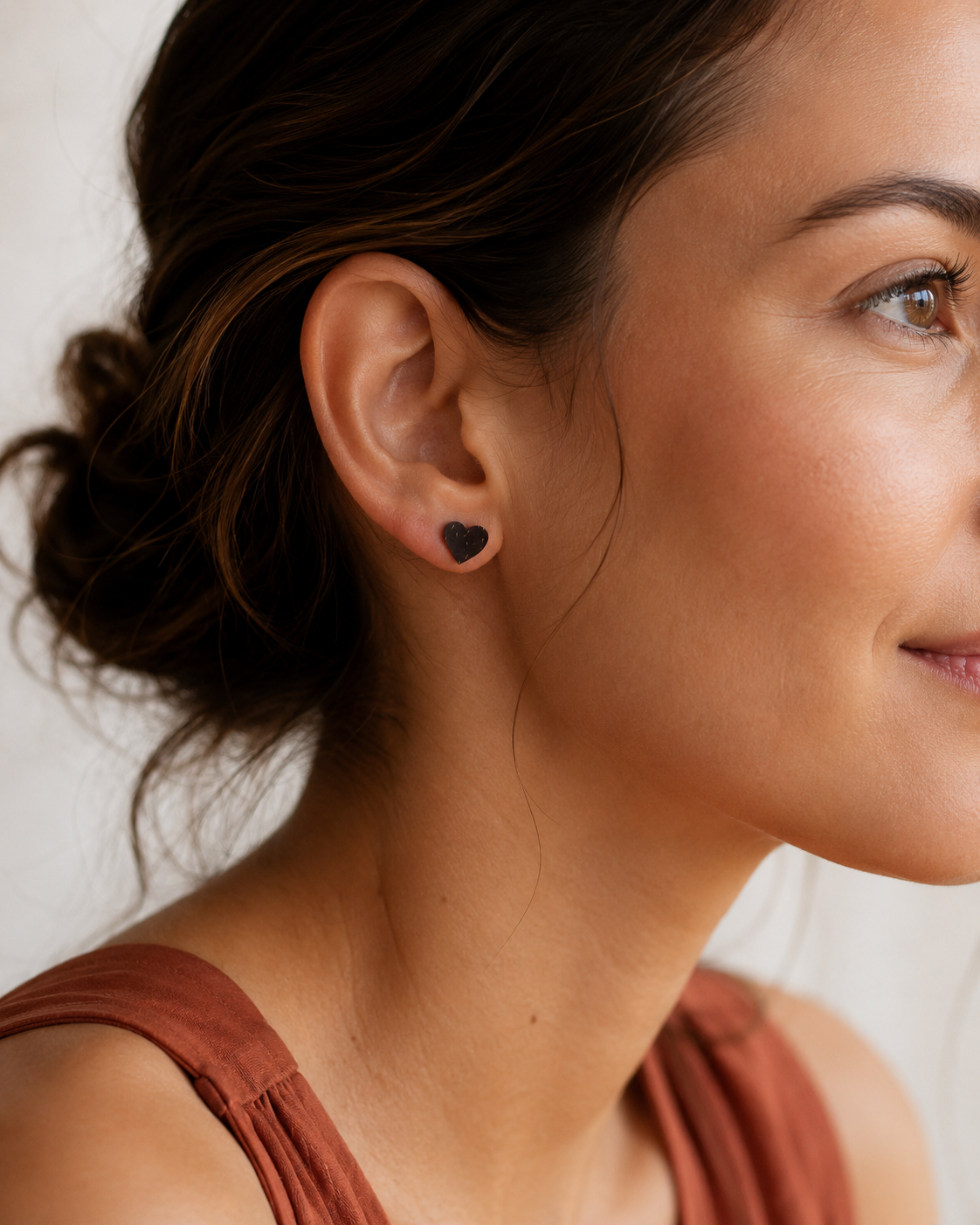 Heart - Coconut Shell Stud Earrings