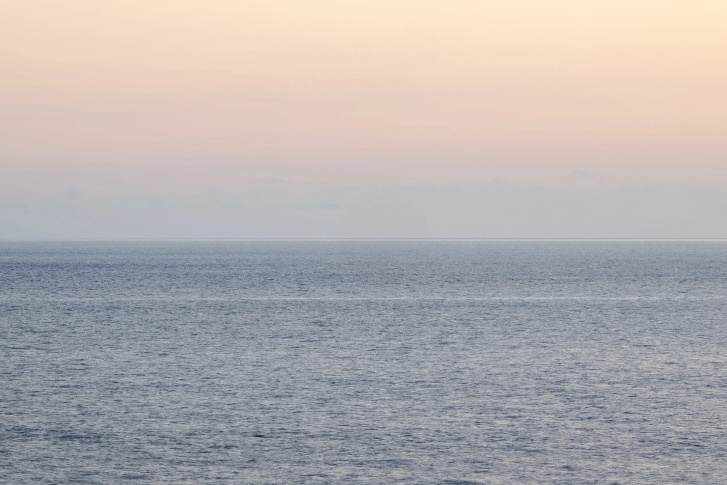 Atlantic Ocean shot, bottom acean and top sky. Pinkage