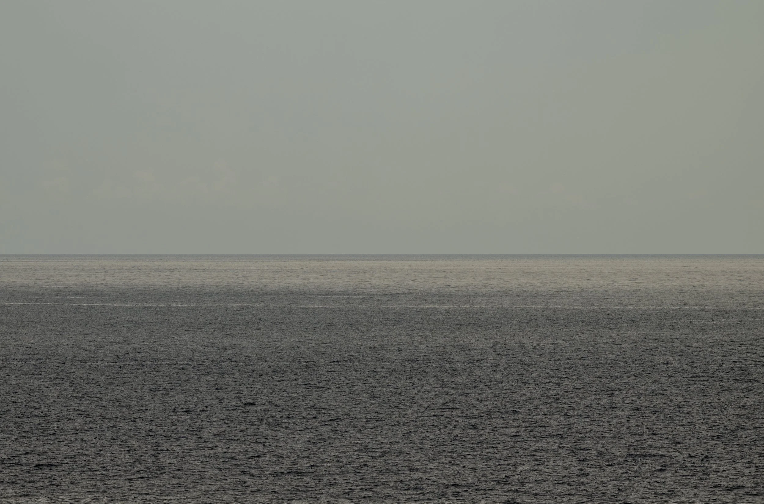 Atlantic Ocean shot, bottom acean and top sky. In Silver Colors