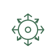 A green icon representing a target or focus point with arrows pointing outward in four directions.