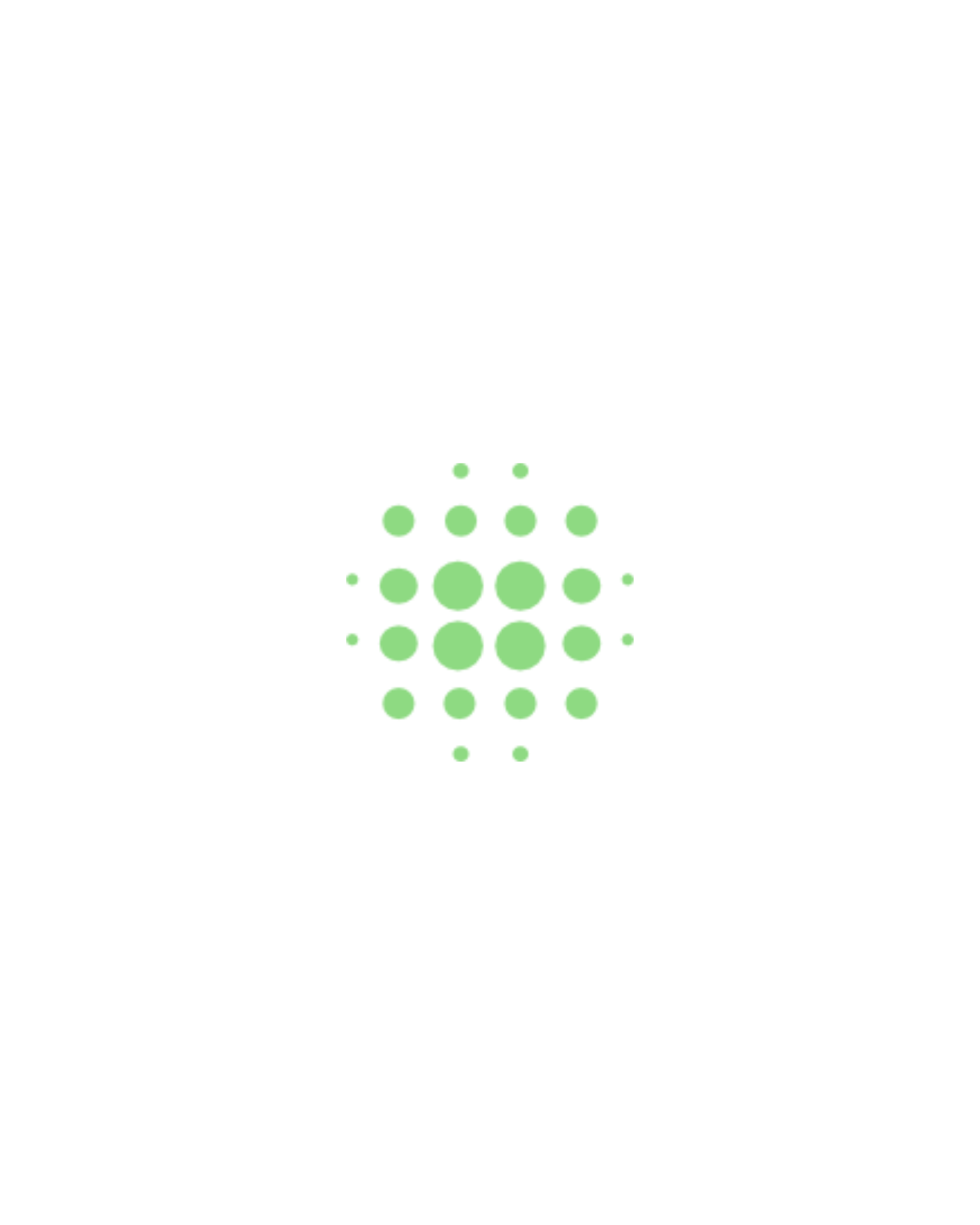 Black background with green dots arranged in a pattern resembling a triangle or pyramid.
