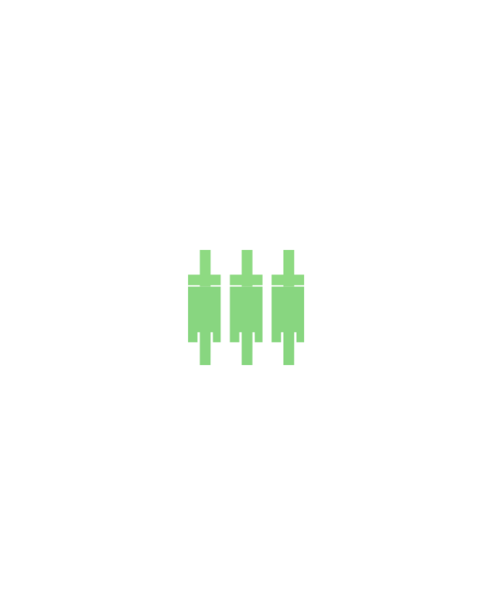 Four green pixelated figures resembling Minecraft characters standing side by side against a black background.