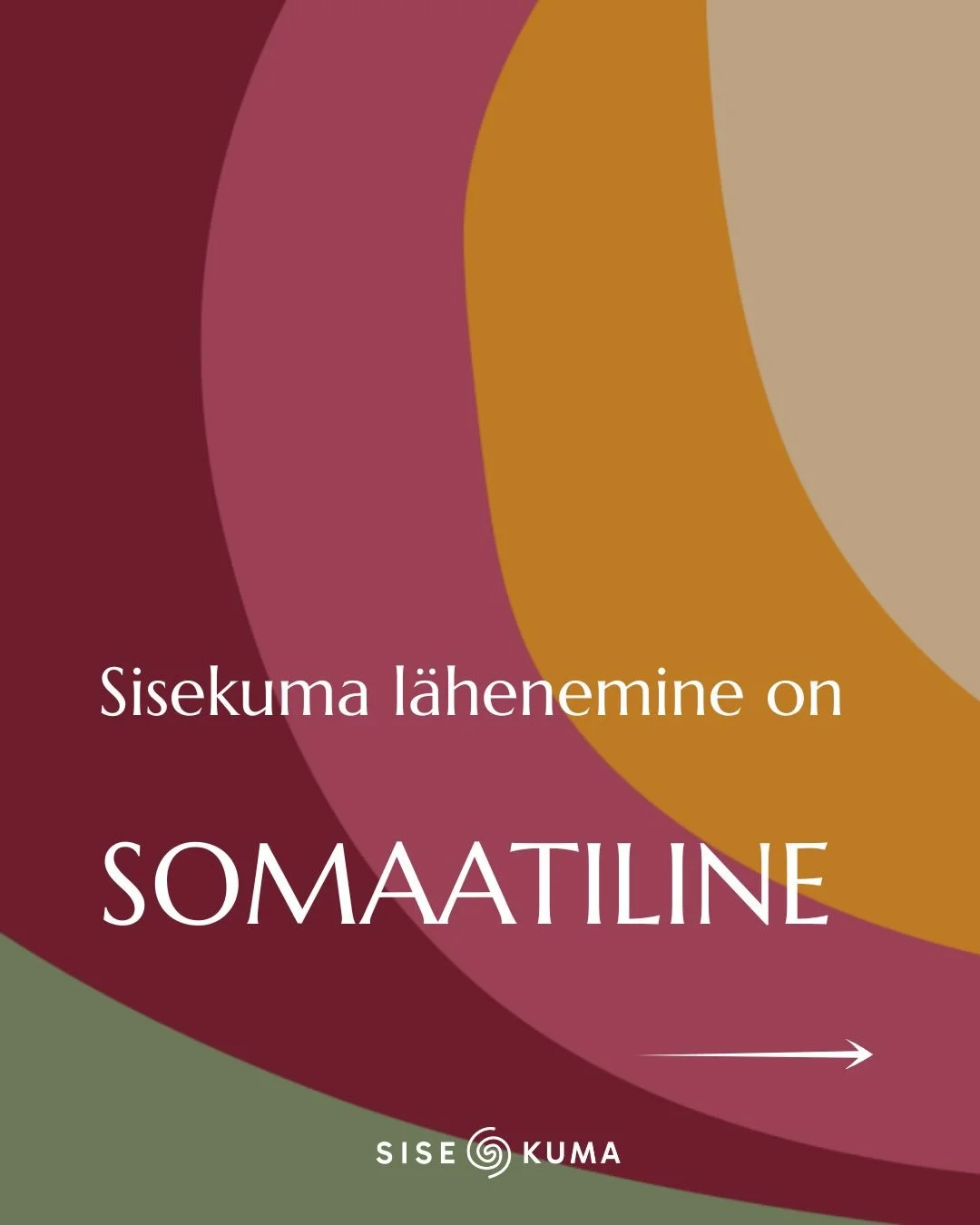 Sisekuma l&auml;henemine Su tervise ja heaolu toetamisele on:

SOMAATILINE

Suur osa meie reaktsioonidest ja k&auml;itumisest on automaatsed ning v&auml;ljenduvad kehas enne, kui j&otilde;uame neid teadlikult m&auml;rgata. 

Seep&auml;rast on Sisekum