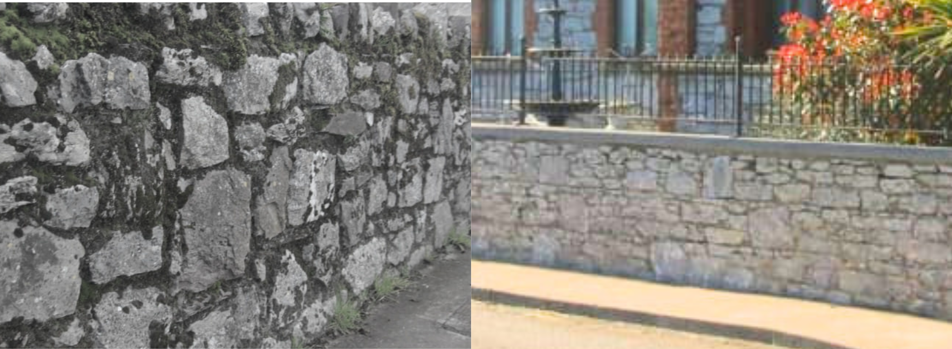 Exterior house cleaning service removing dirt, moss and algae from exterior walls and surfaces.