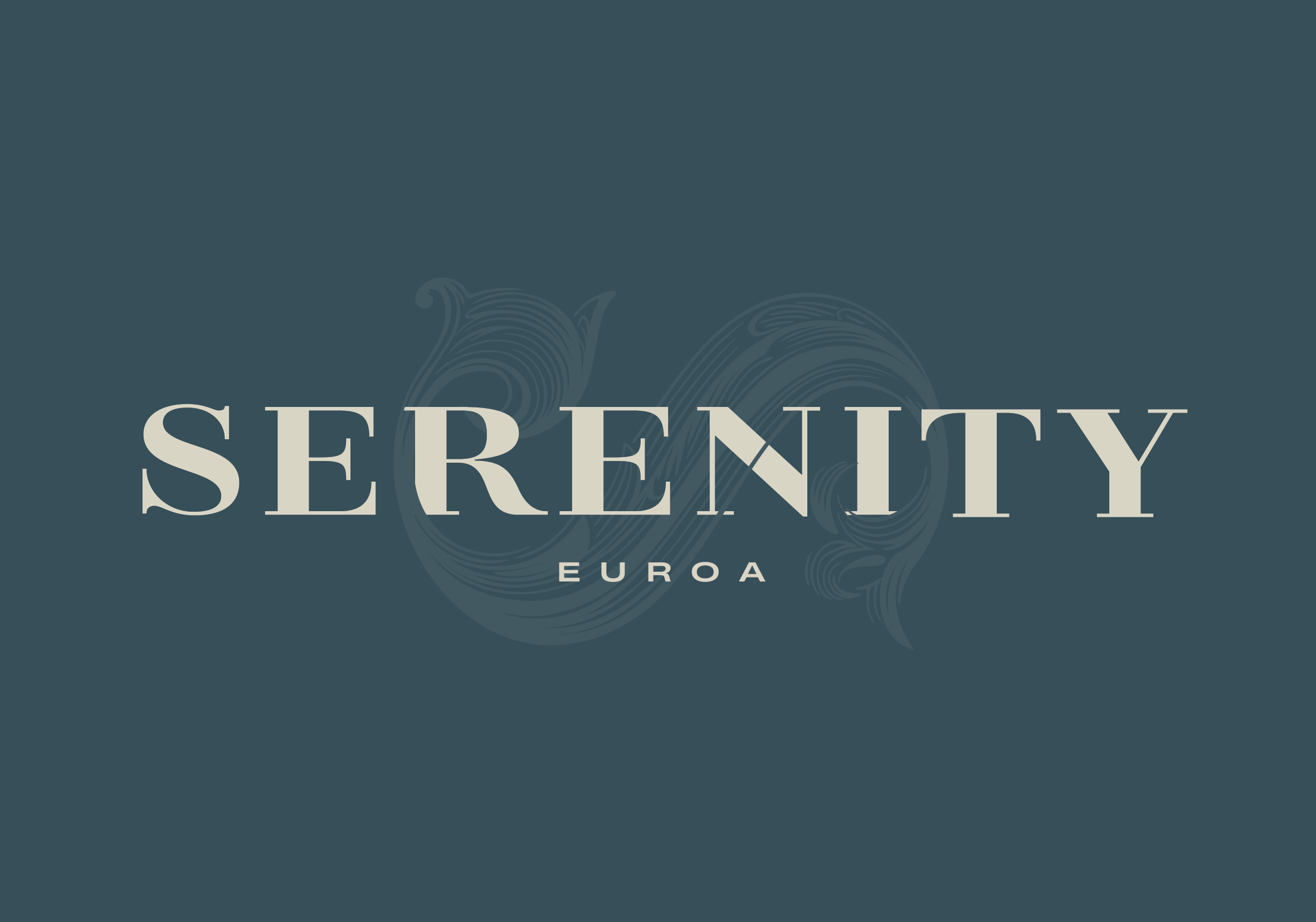 Cover of a book titled 'Serenity Euroa' with a stylized wave design in the background.