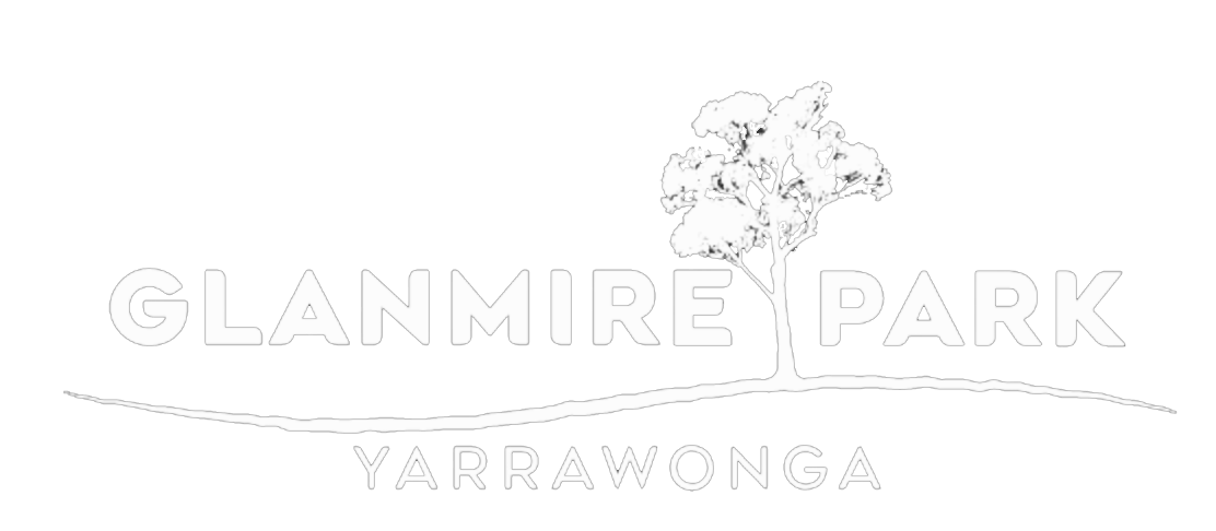 Logo for Glanmire Park in Yarramonga featuring a tree and stylized text.