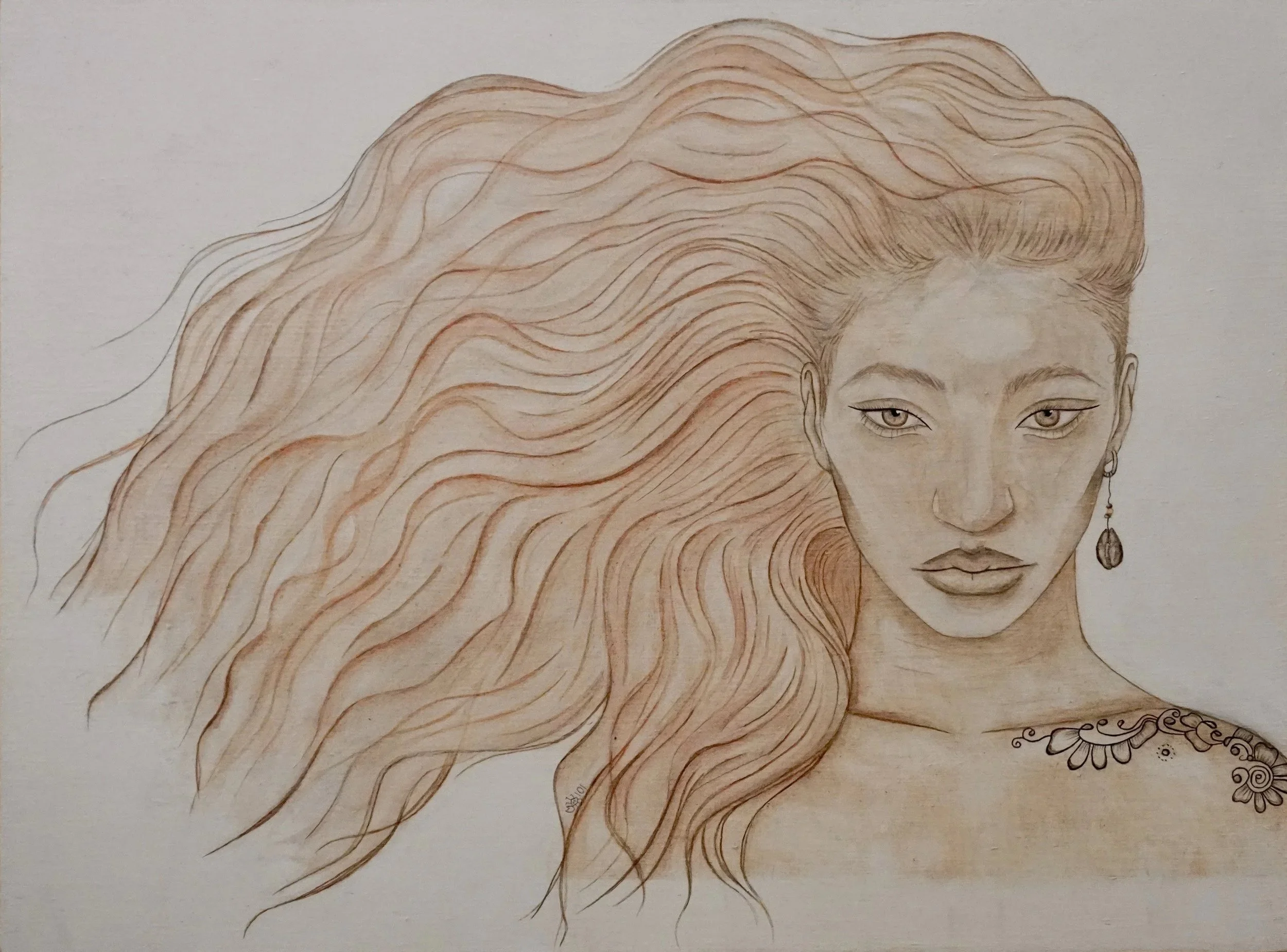 Nuru, 2026
Watercolour on Cradled Wood Panel, 12×16in