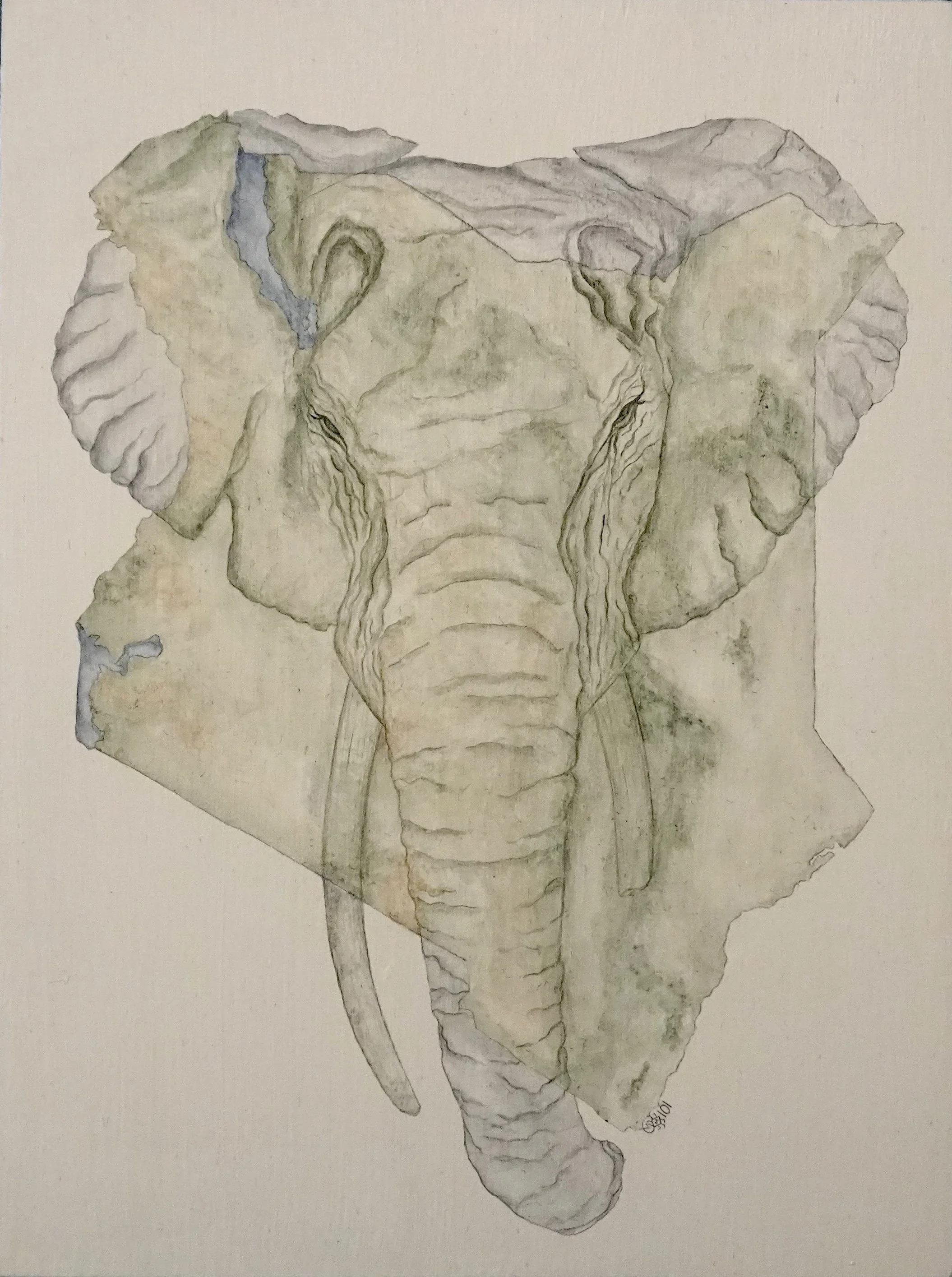 Now You See Me, 2026
Watercolour on Cradled Wood Panel, 9×12in