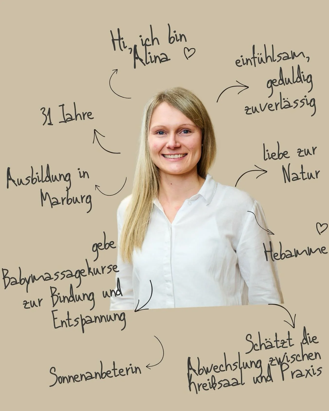 Wir machen weiter mit unserer guten Seele 

✨Alina Fisch✨ 

Sie aus der Ruhe zu bringen ist schwer. 
SEHR schwer. 
Niemand m&ouml;chte die Aufgabe &uuml;bernehmen? 
Alina ist stets zur Stelle 🫶🏻
Einf&uuml;hlsam, zuverl&auml;ssig und geduldig. 
Von 