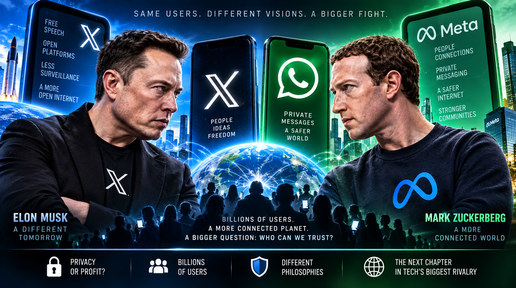 ELON MUSK SAYS “YOU CAN’T TRUST WHATSAPP” — META-OWNED PLATFORM HITS BACK