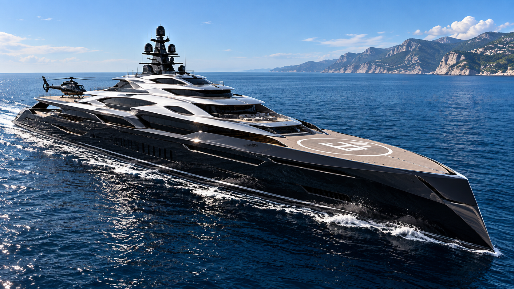 PROJECT CENTAURO — INSIDE THE BLACK SUPERYACHT THAT LOOKS LIKE A SPACESHIP