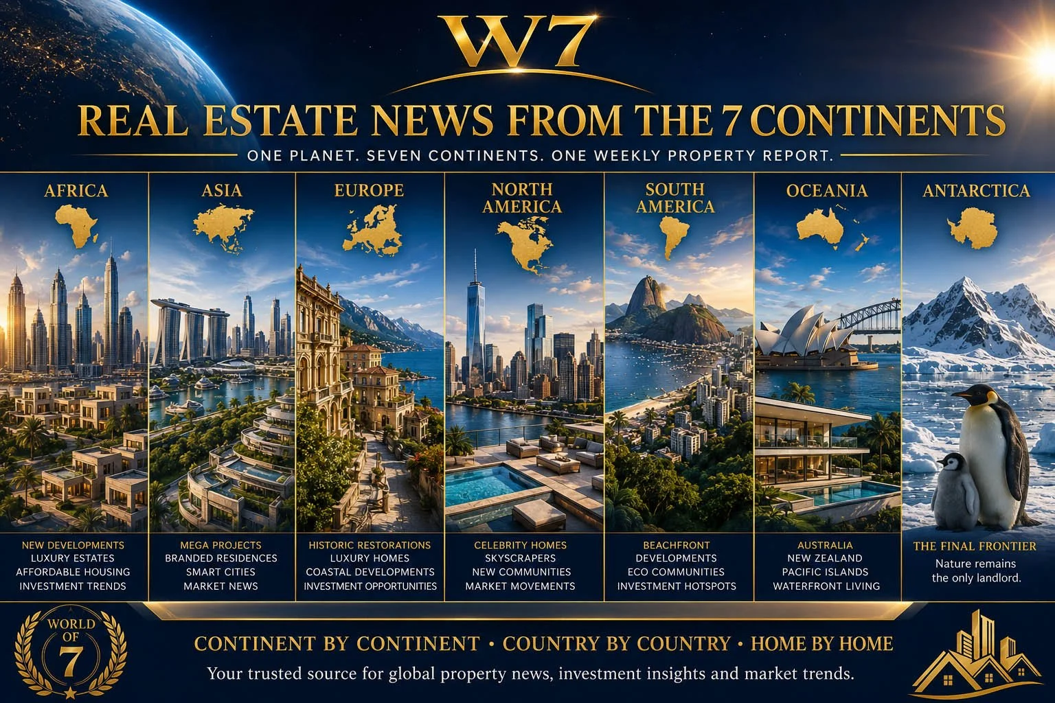 W7 PRESENTS :&nbsp;REAL ESTATE NEWS FROM THE 7 CONTINENTS