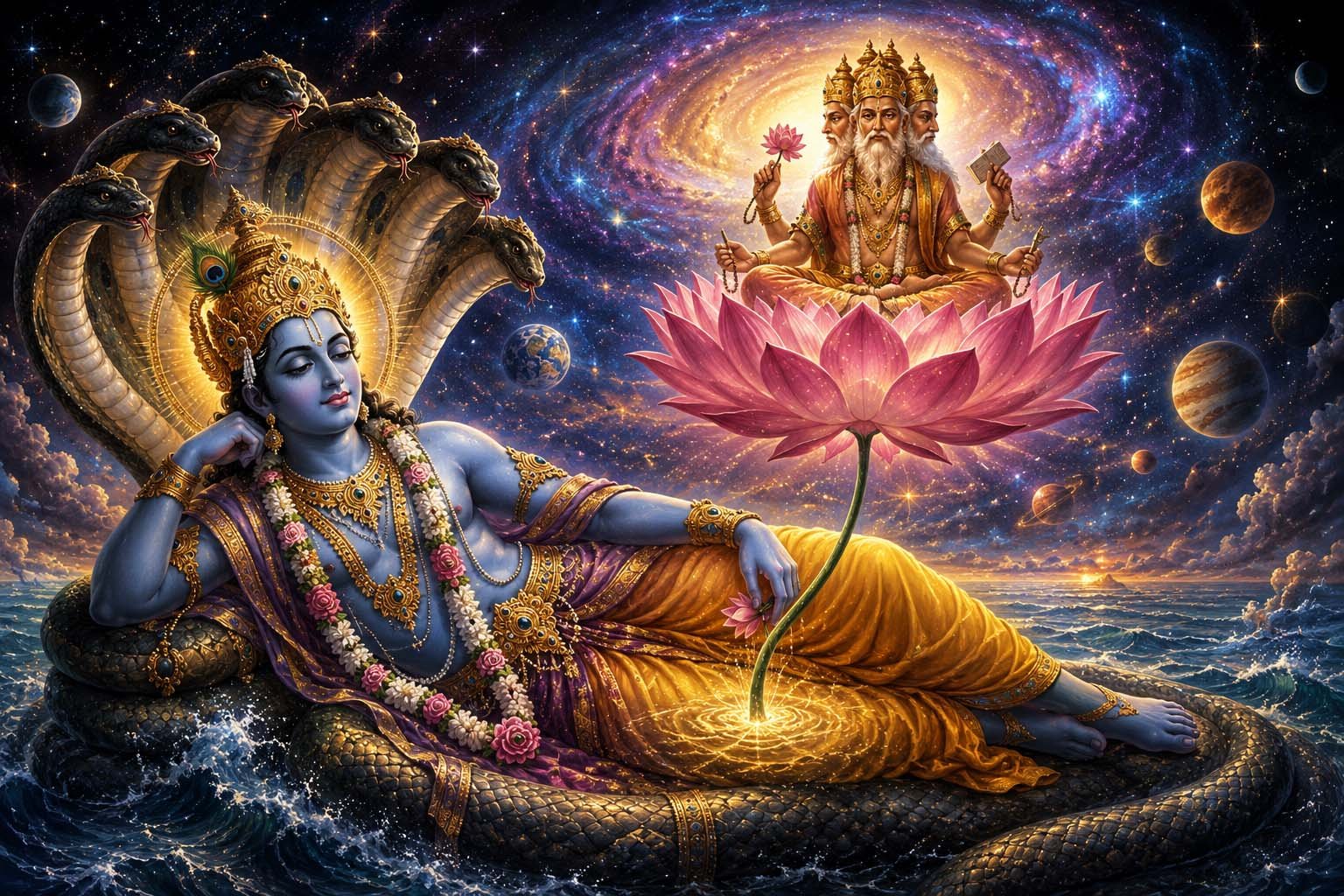 VISHNU, BRAHMA AND THE CREATION OF THE UNIVERSE