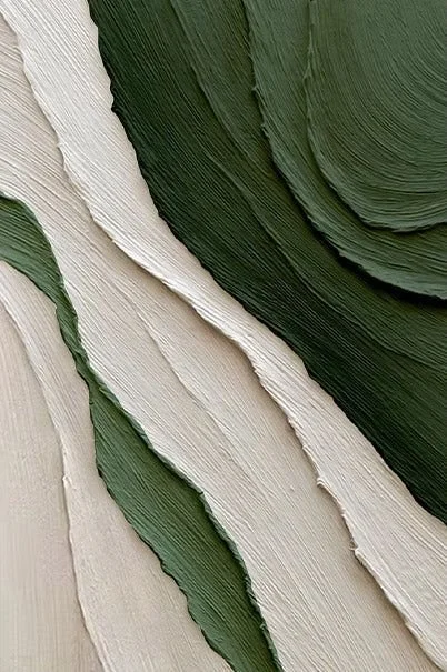 Green and cream brushstroke texture