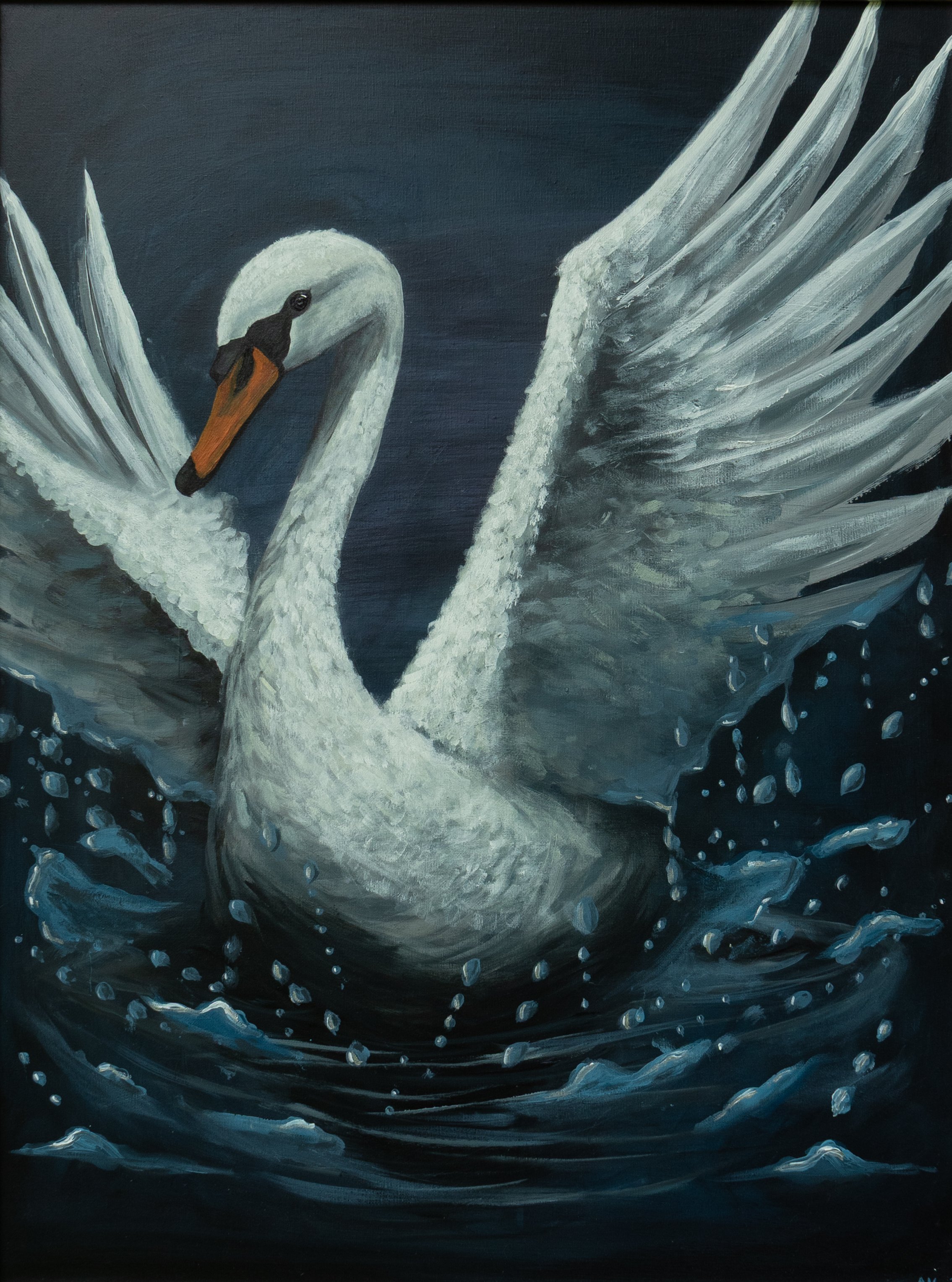 Siipien kantama (2024) Akryyli kankaalle 60 x 80 cm