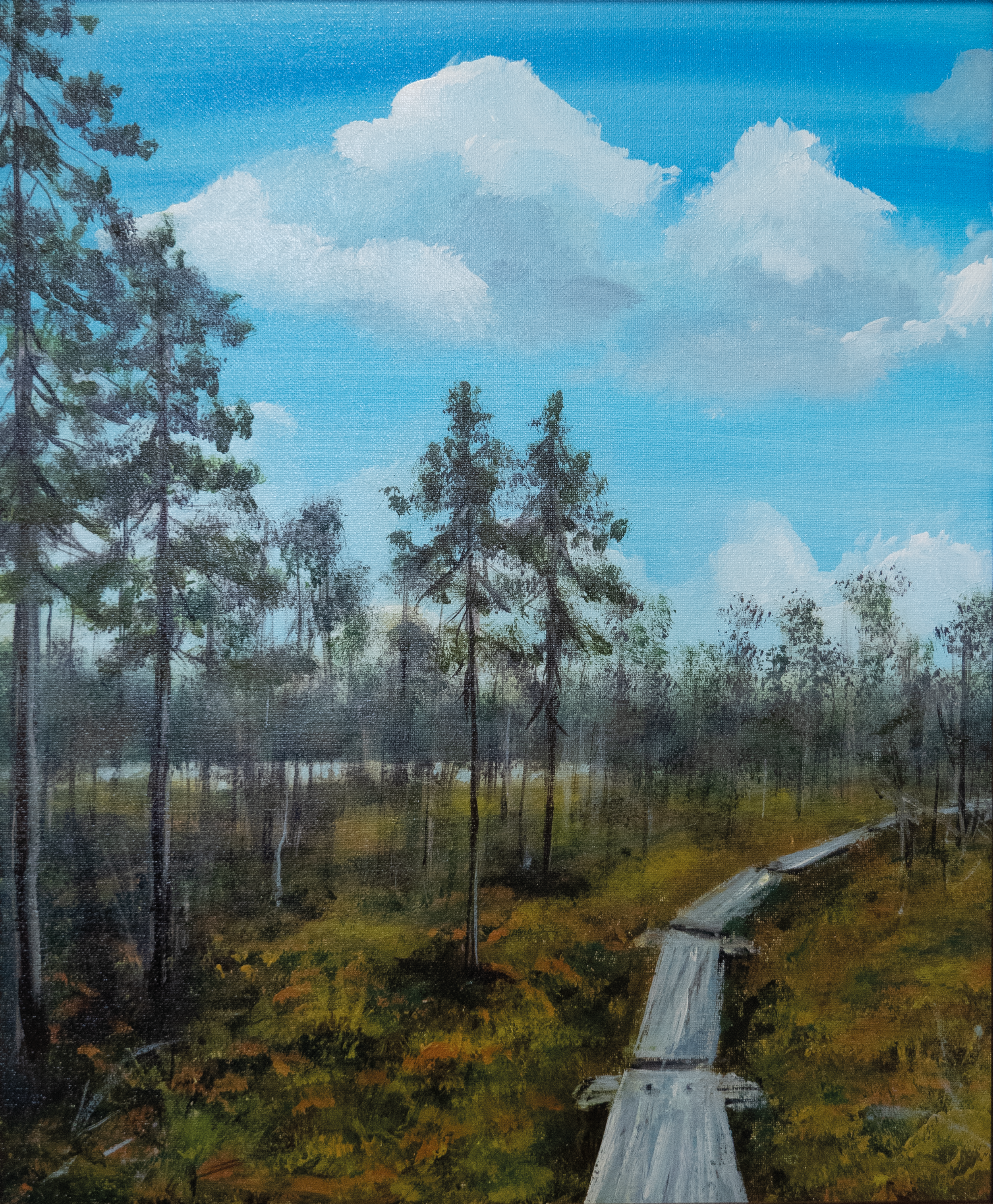 Tiilikkajärven kutsu (2026) Akryyli kankaalle 38 x 46 cm