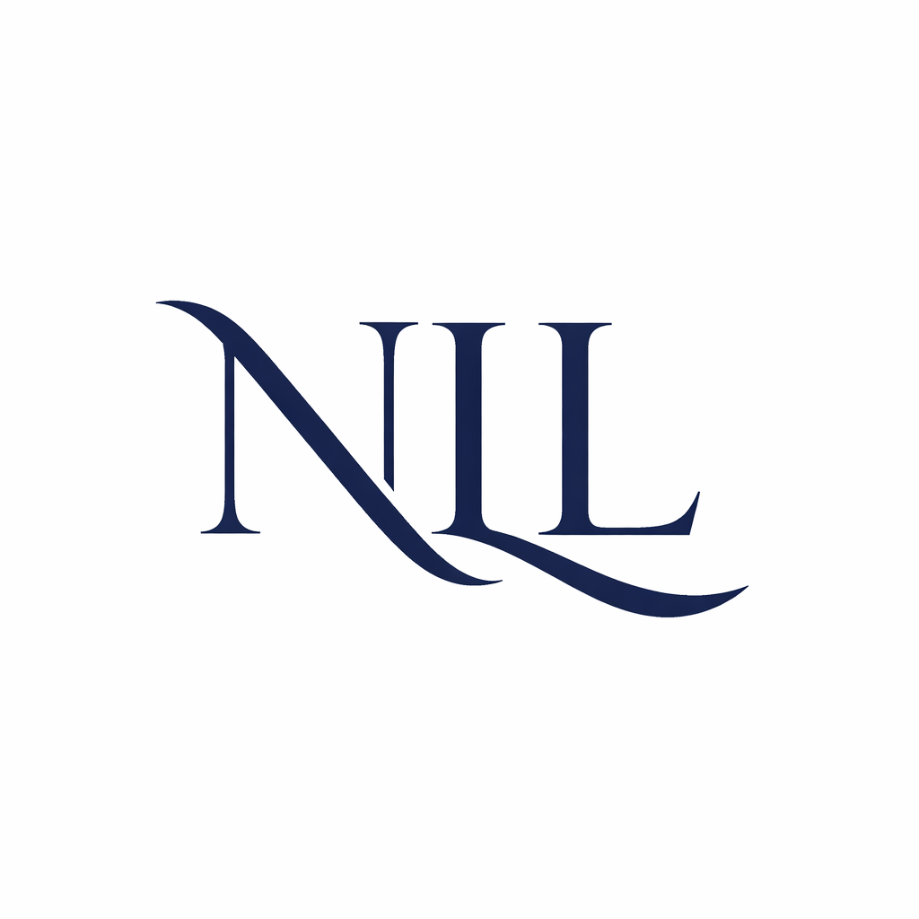 Logo avec les lettres N et L stylisées en bleu foncé sur fond blanc.