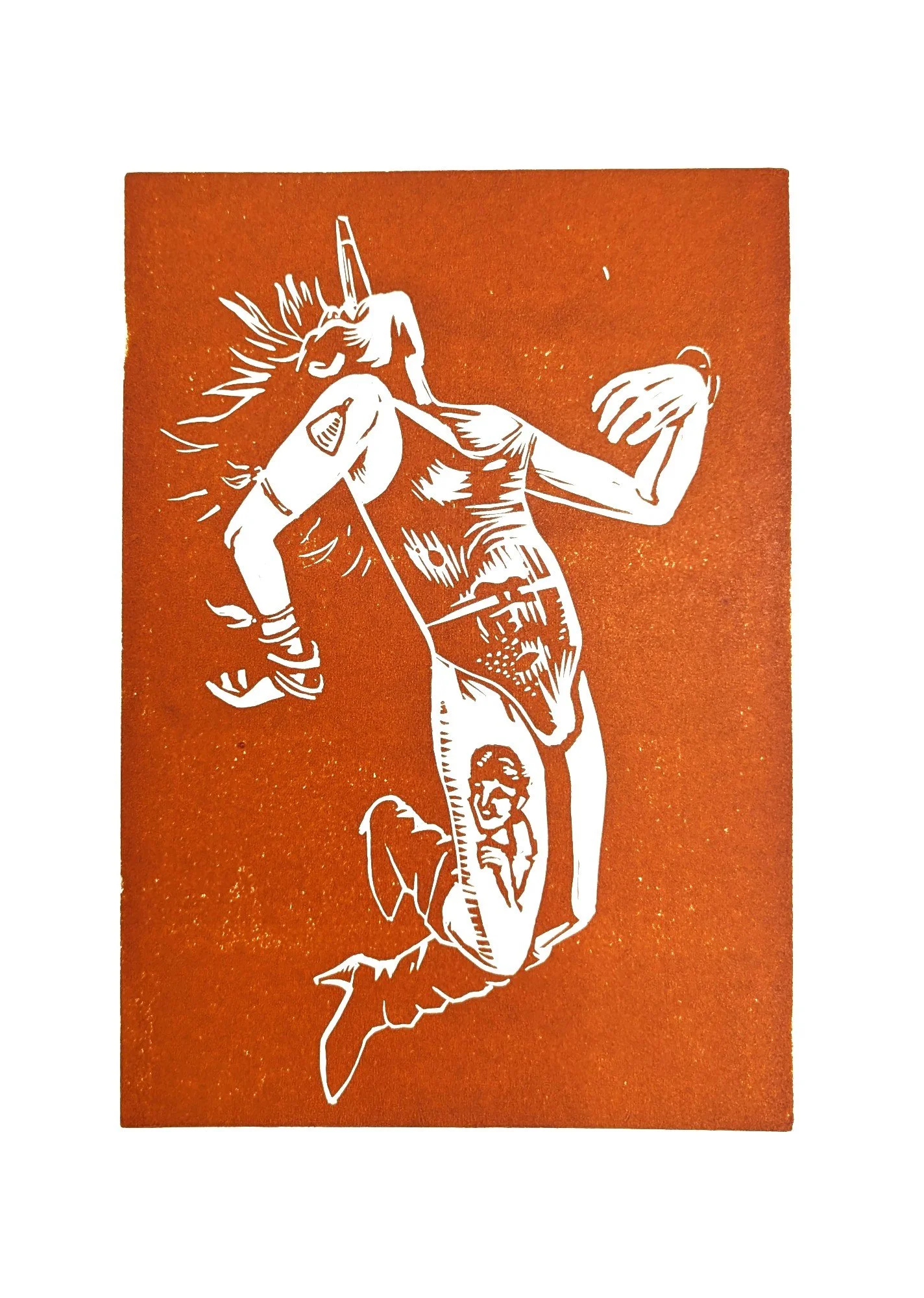 Sam Andrea - Fecund grounds linocut print