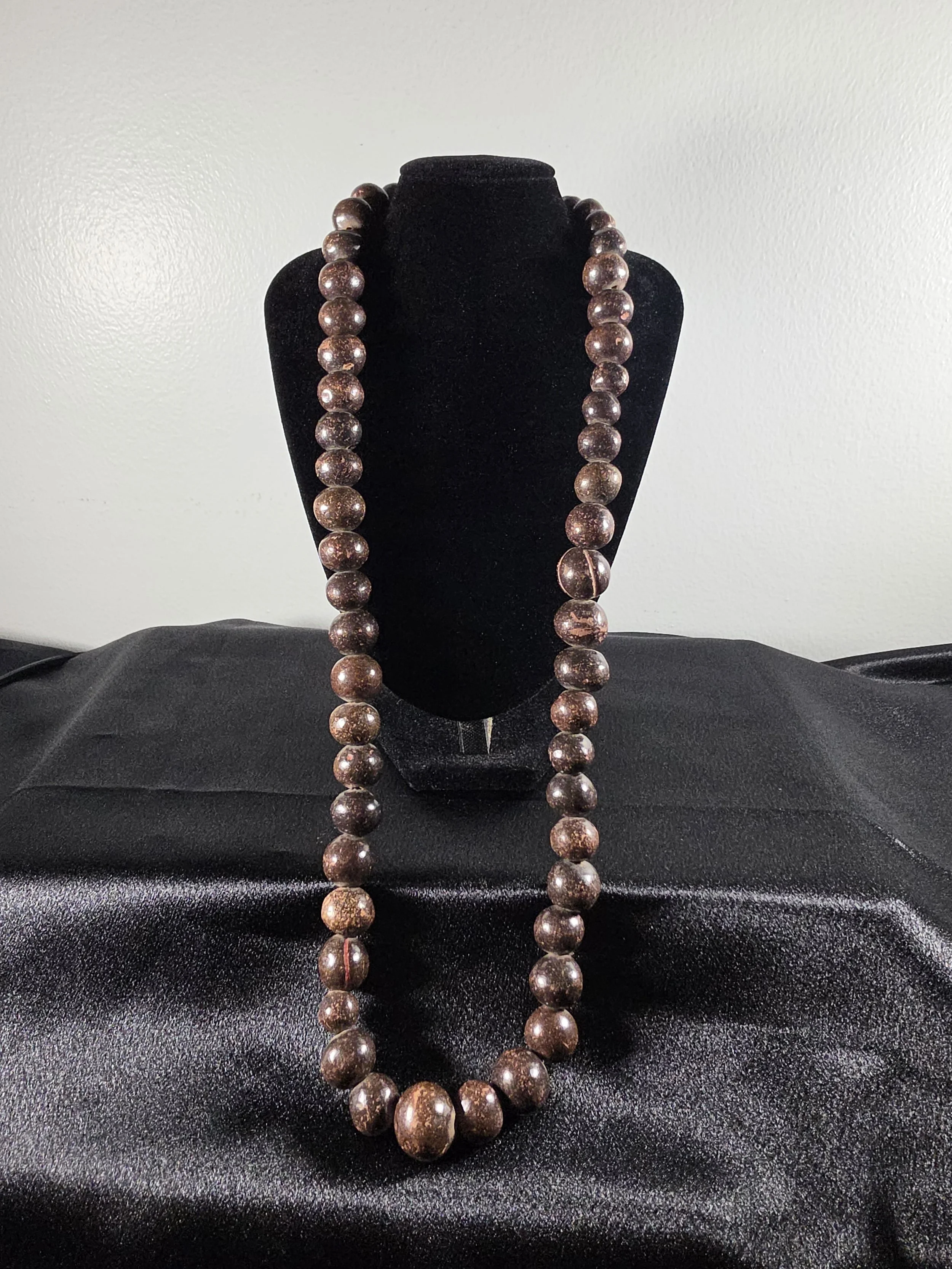 Espresso Brown Beaded Statement Necklace