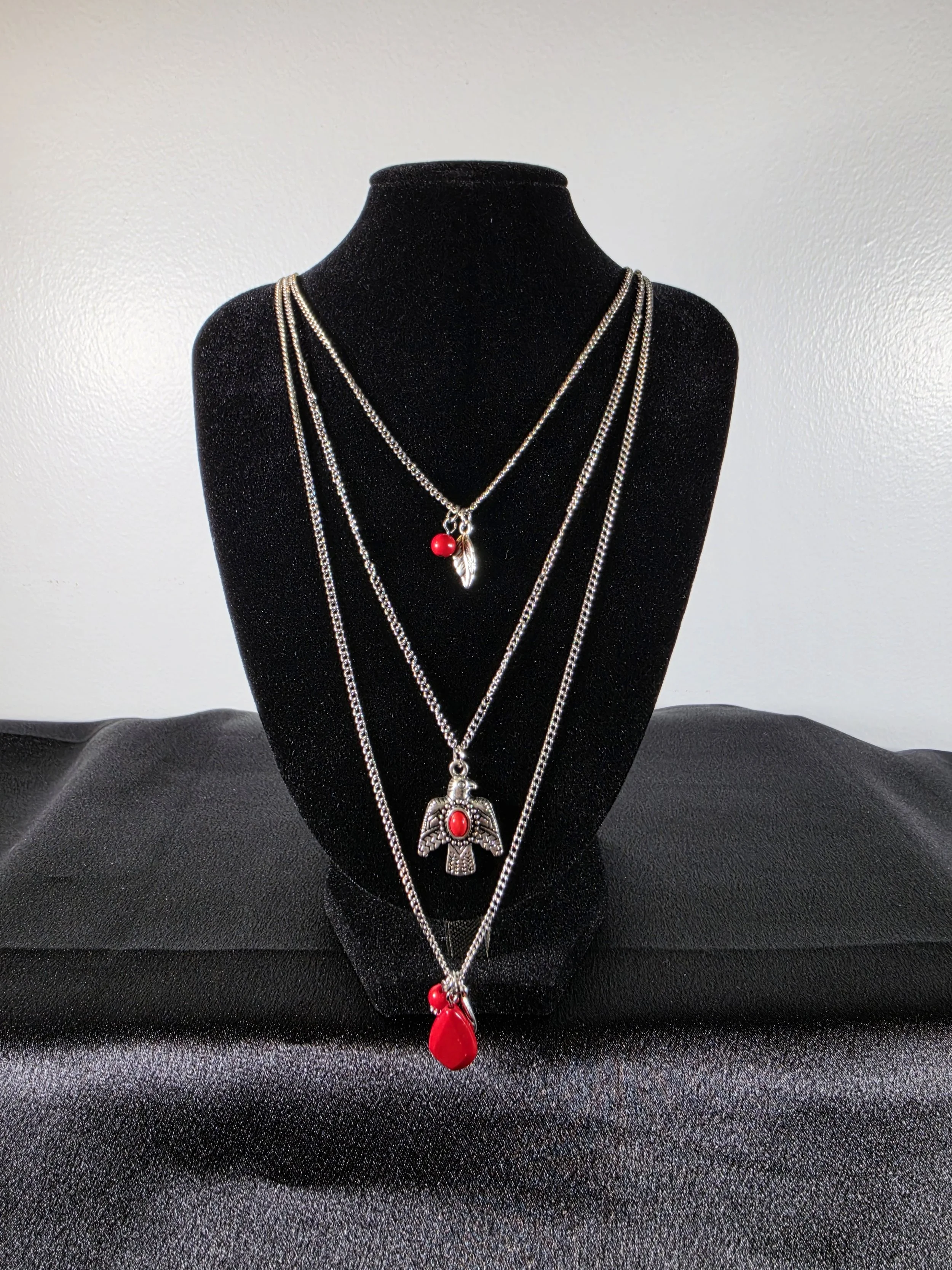 Southwestern Thunderbird Layered Statement Necklace