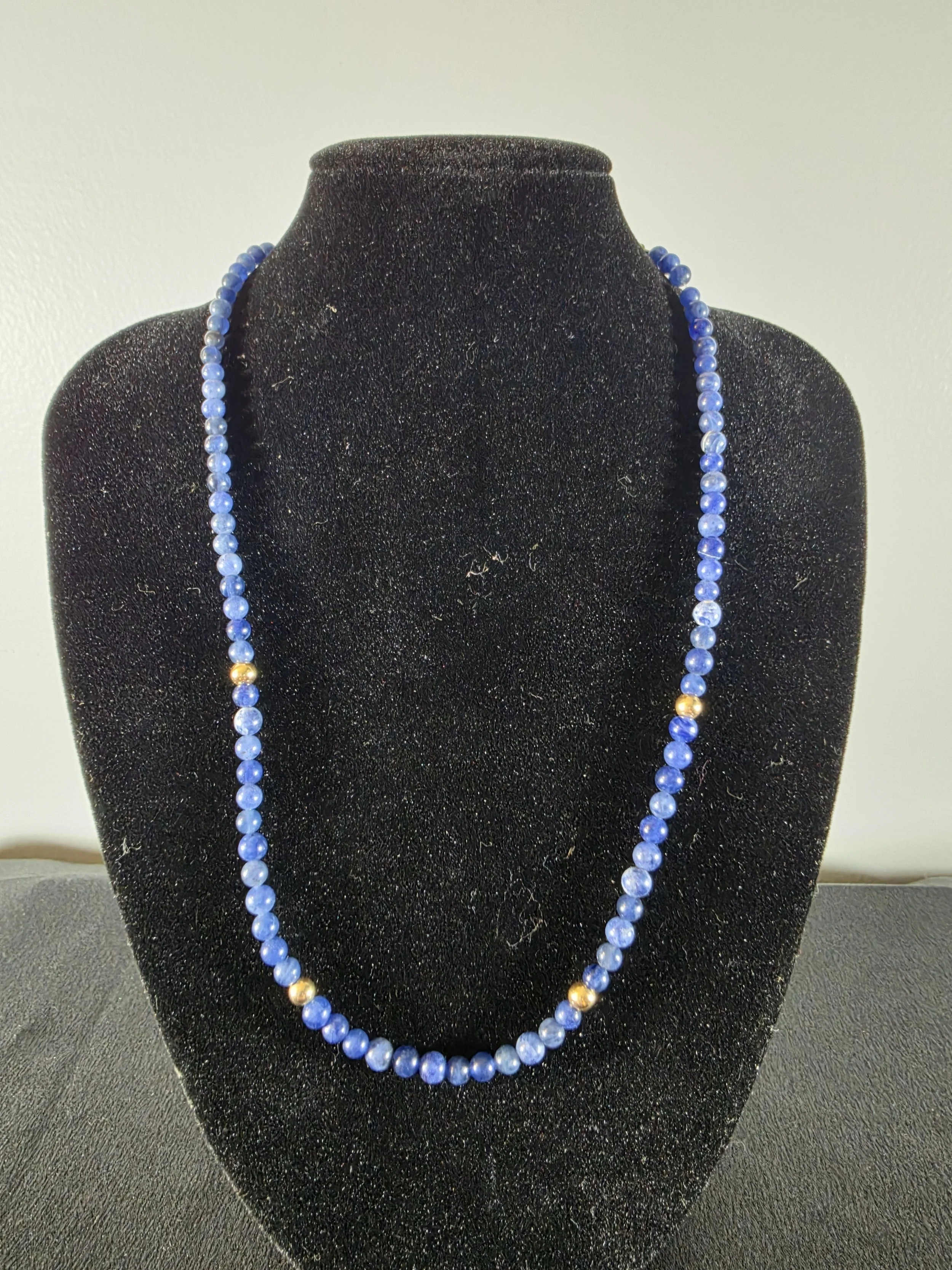 Blue Stone Beaded Necklace
