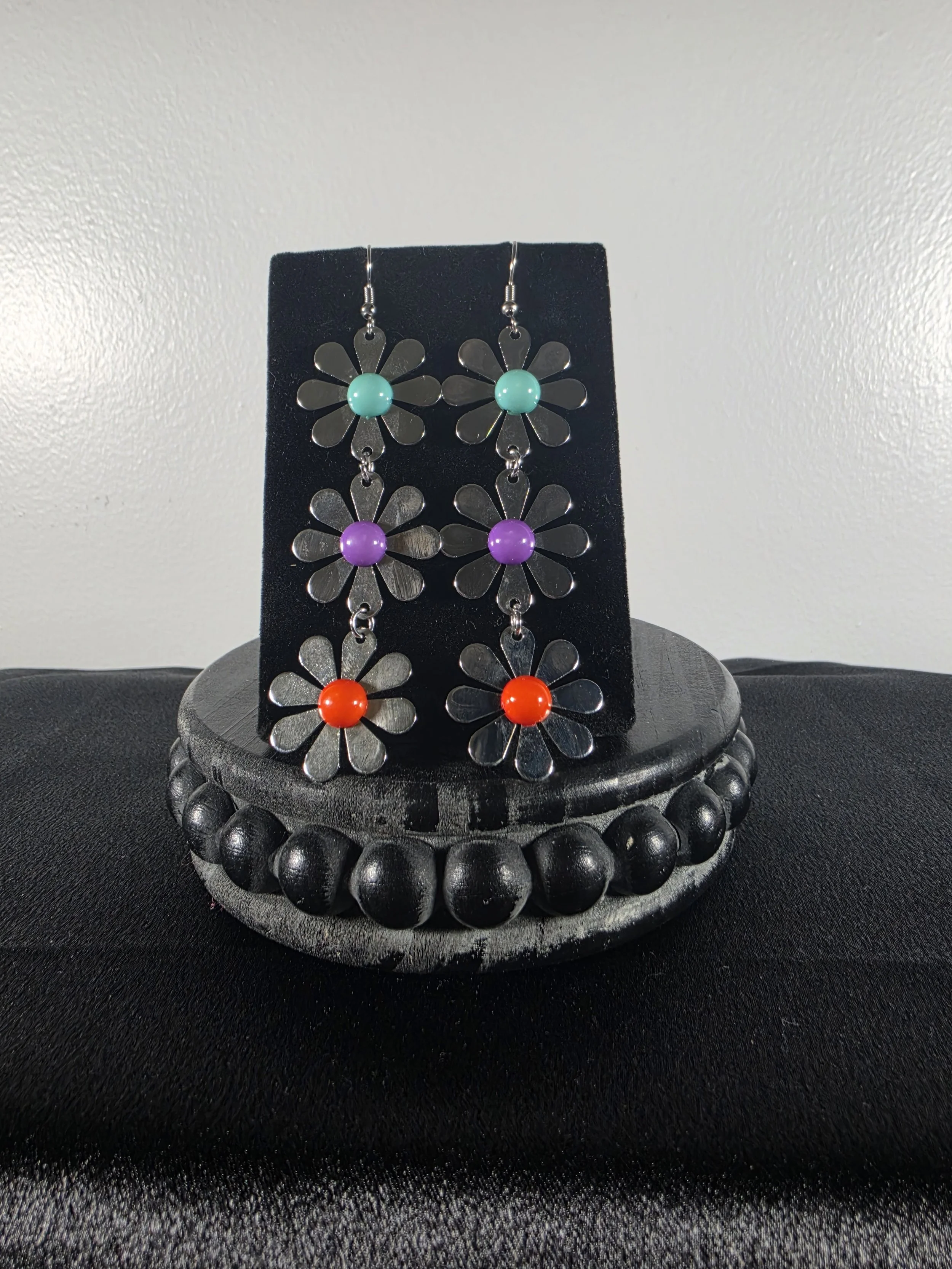 Retro Mod Daisy Statement Earrings
