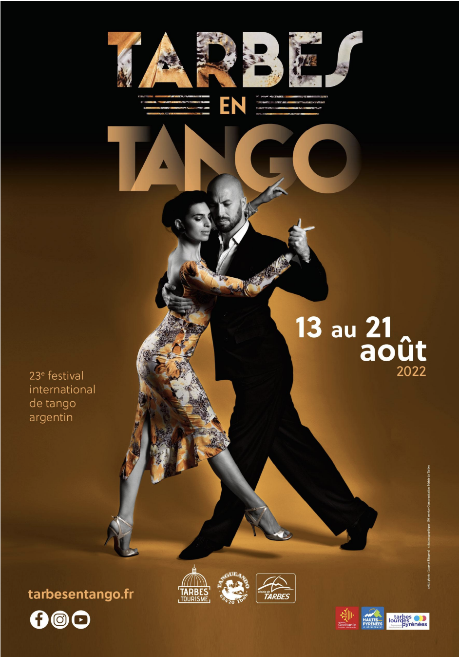 Santiago Giachello Affiche du festival de tango à Tarbes, en août 2022