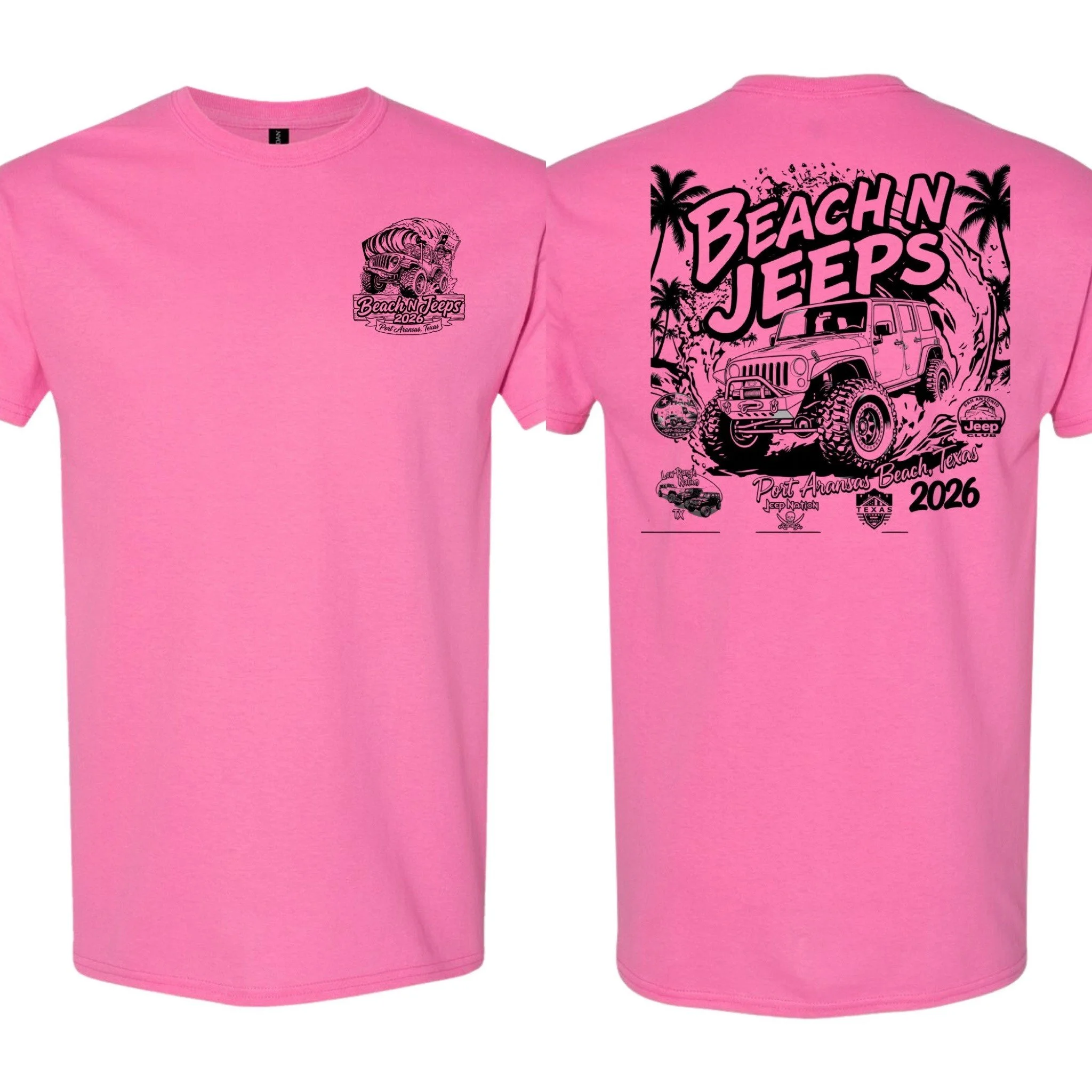 Neon Pink T-Shirt (Small-XL 25.00) (2XL-3XL 27.00)  Please add the total number of shirts and sizes then scan one of the QR codes to pay.  Please add the following information in the notes.  
Name
type of shirt (Tank or T-shirt)
Color of shirt
Size o