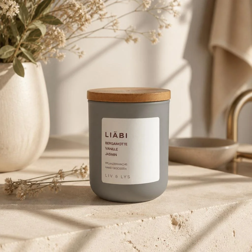 Candle Liäbi 359 NOK
Liäbi is the Swiss German word for love and affection.

A comforting blend of fresh bergamot, soft vanilla and delicate jasmine. Warm, familiar and created for the moments that make a place feel like home.

Scent Notes: Bergamot 