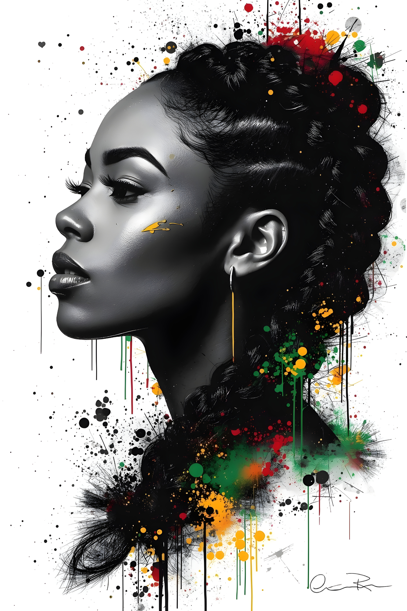 Black Women Portrait Wall Art – 24x36 Framed Prints (5 Styles or Full Set) | CloudNhyne Designz