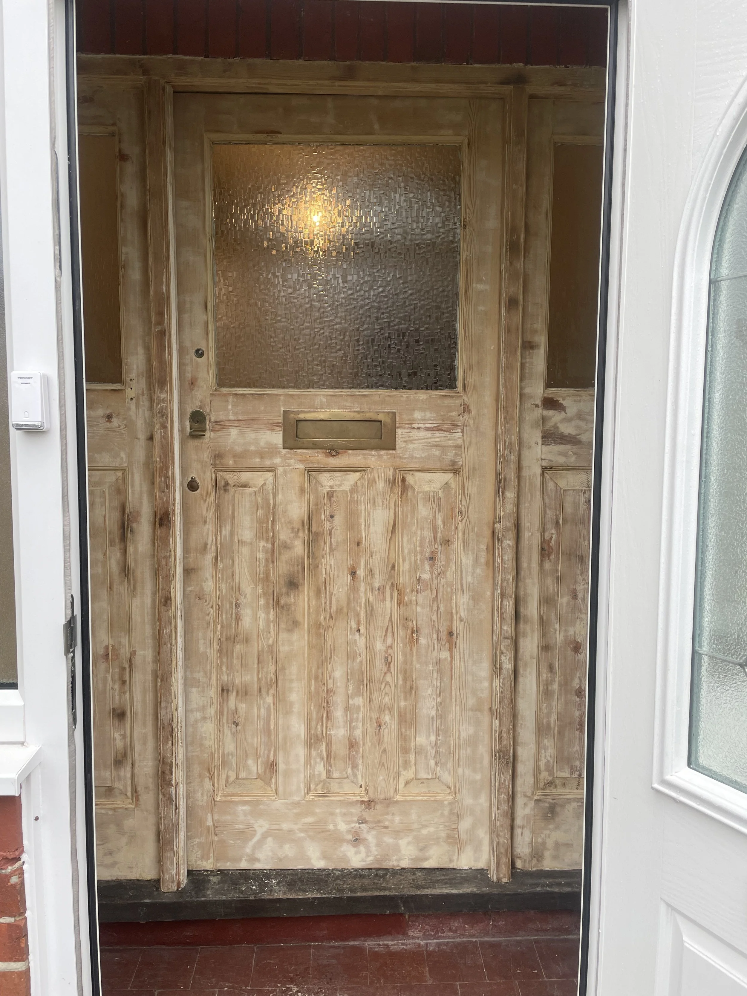 Residential entrance before interior decoration and finishing work.