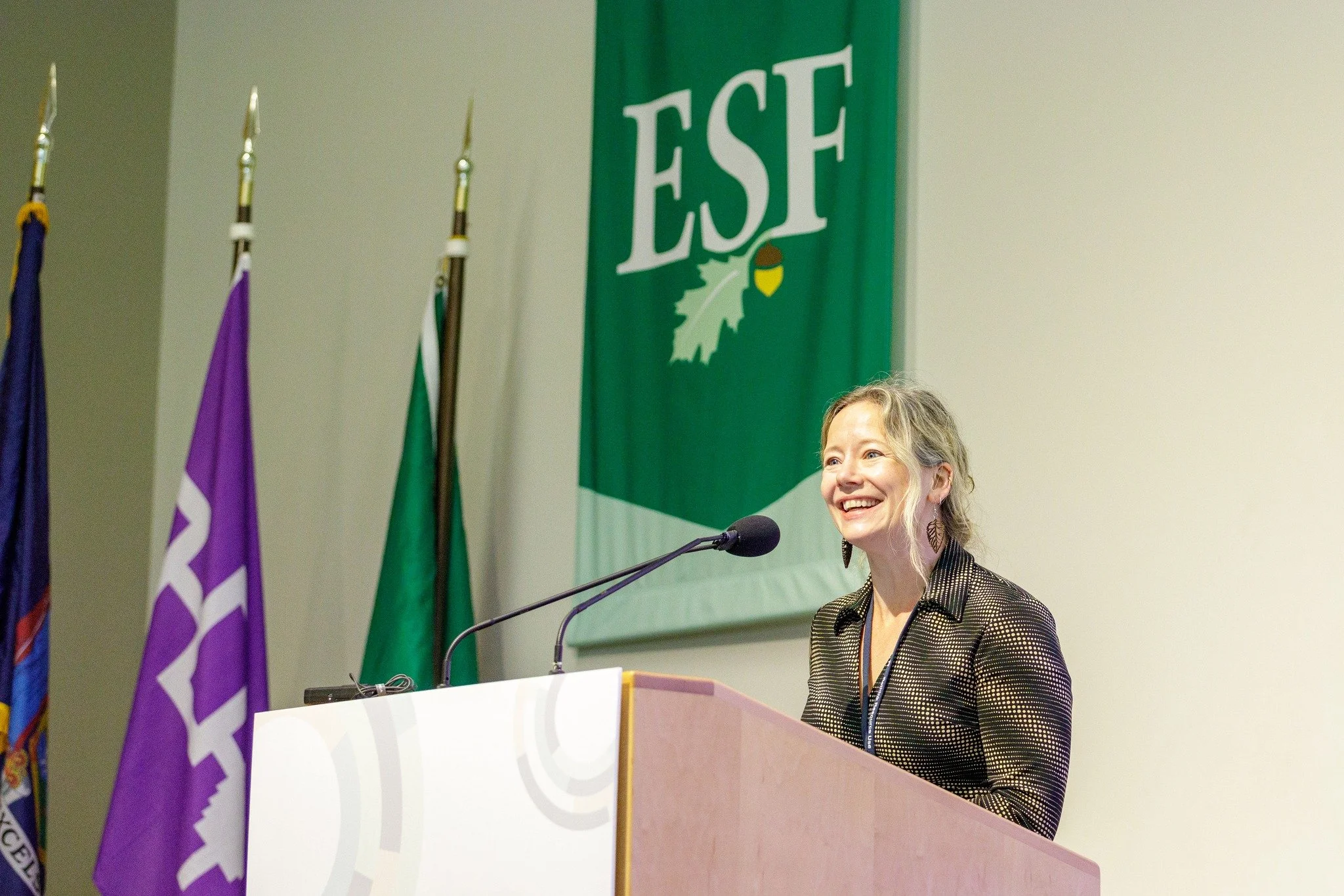 Photo of Kathryn Walker speaking at ESF